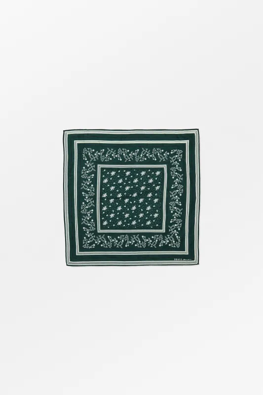 Skall classic scarf 55x55 - Pine green made by Skall Studio