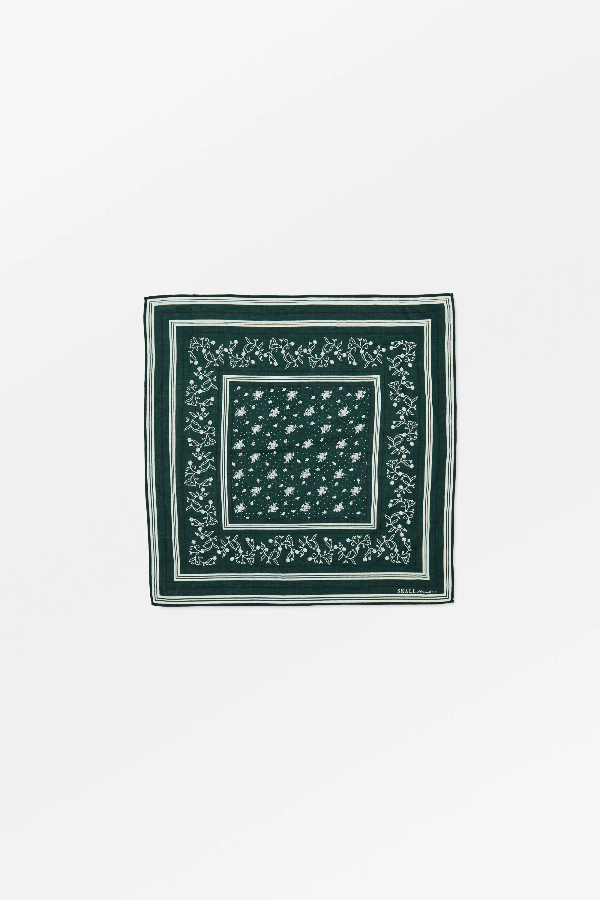 Skall classic scarf 55x55 - Pine green sold by Skall Studio