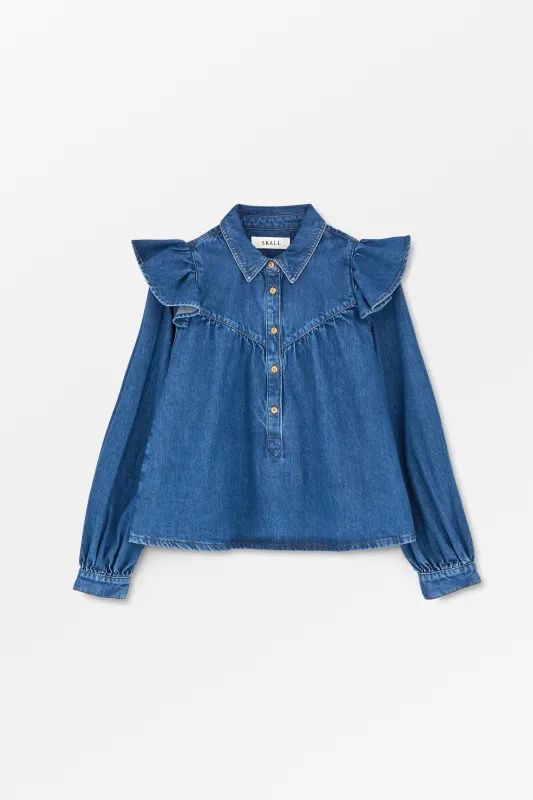 Mille blouse - Vintage washed blue made by Skall Studio