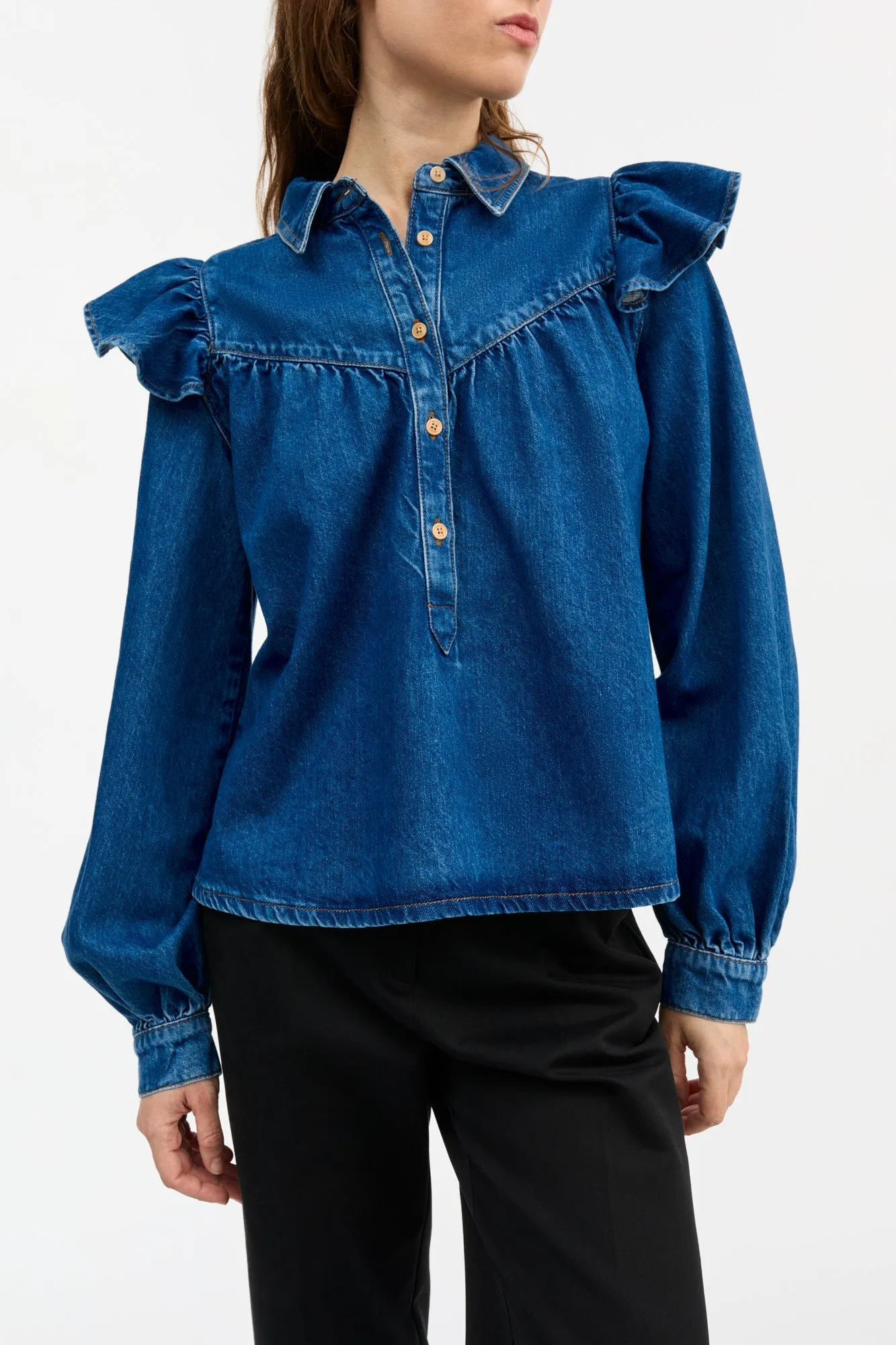 Mille blouse - Vintage washed blue sold by Skall Studio product image thumbnail 2
