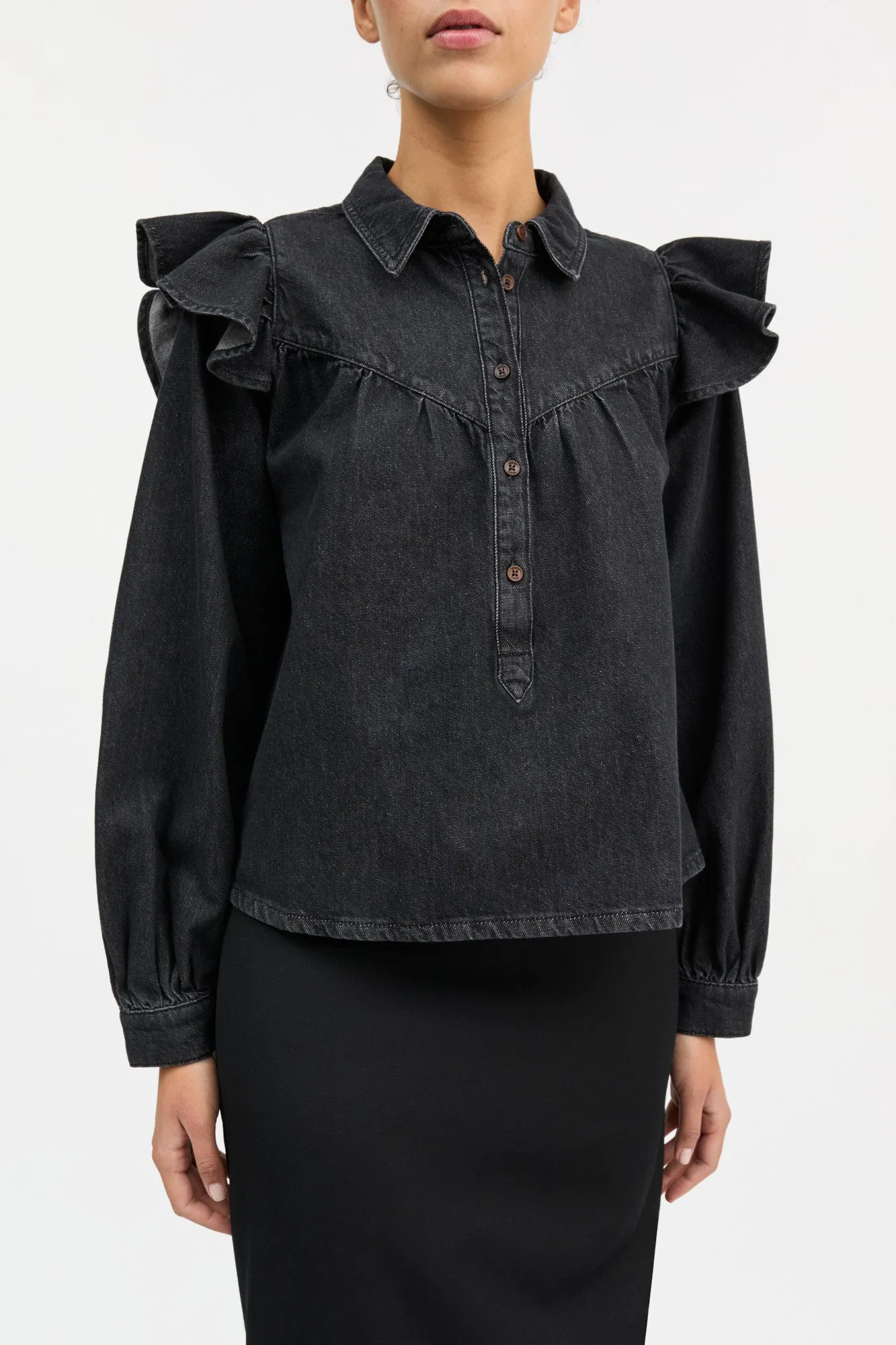 Mille blouse - Vintage washed black sold by Skall Studio product image thumbnail 2