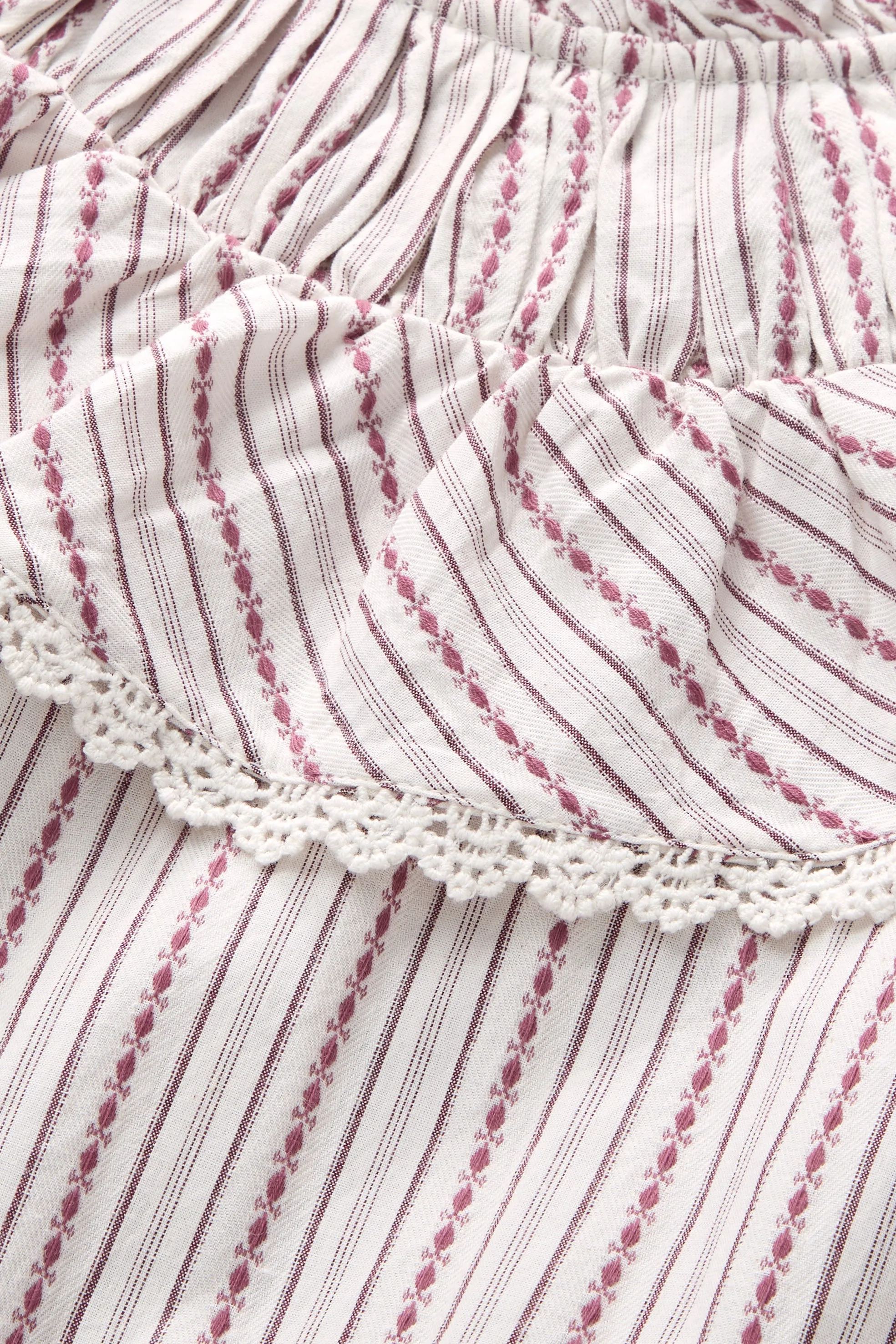 Claudette dress - Raspberry/Cream stripe sold by Skall Studio product image thumbnail 5