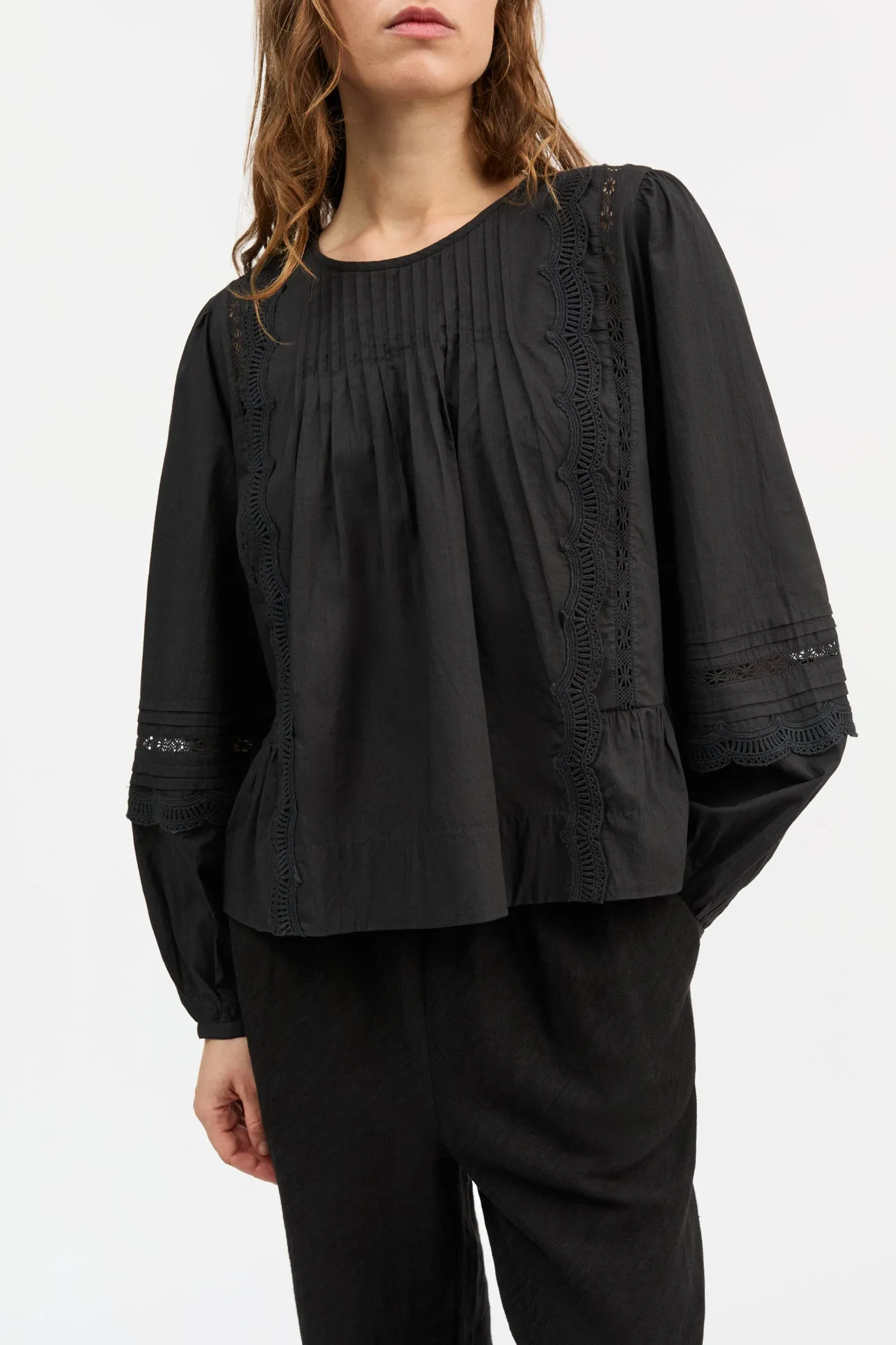 Leaf blouse - Black sold by Skall Studio product image thumbnail 2
