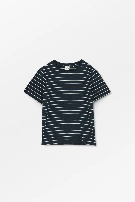 Loui regular tee - Navy/White stripe made by Skall Studio