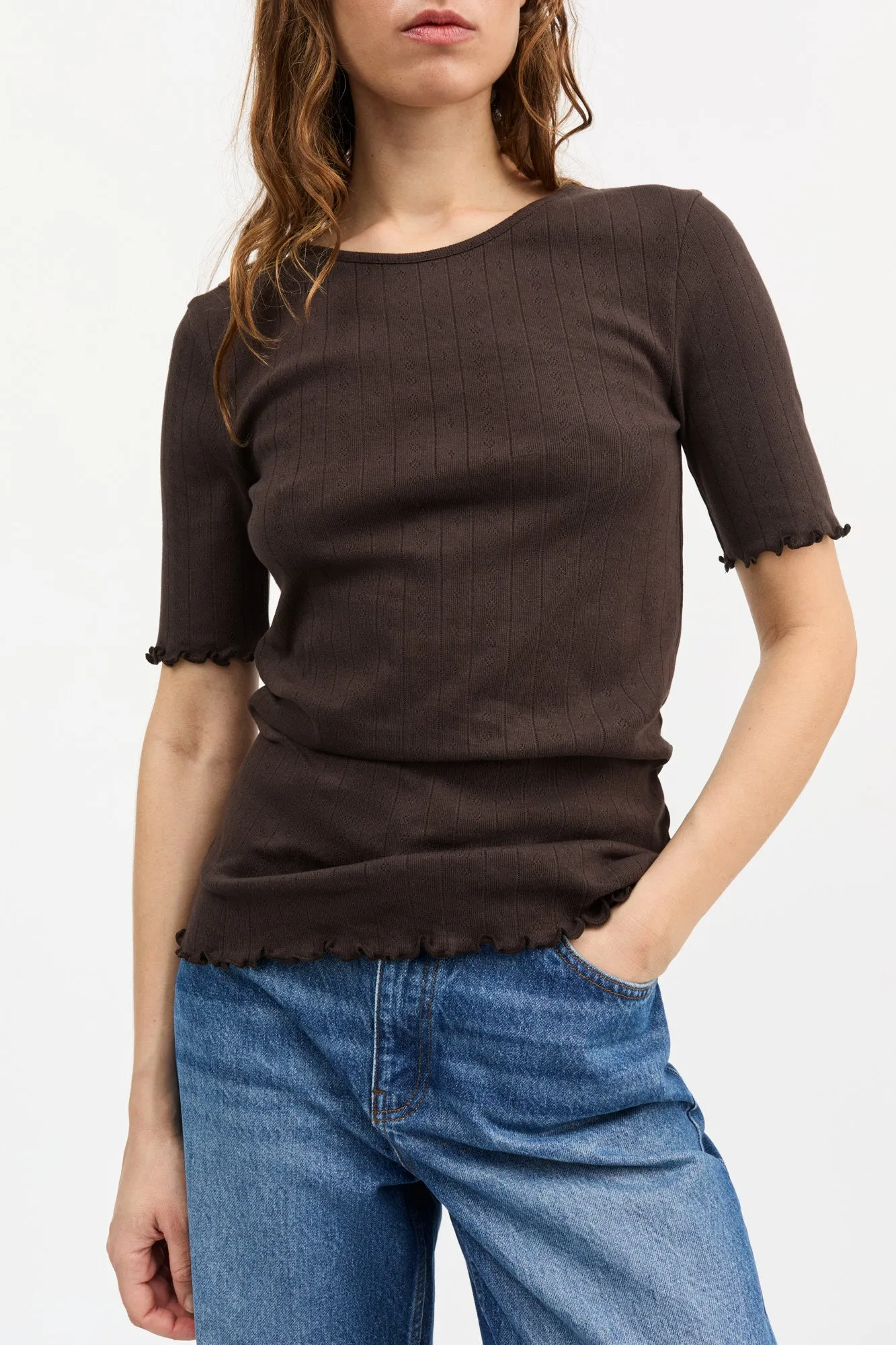 Edie tee - Dark brown sold by Skall Studio product image thumbnail 2