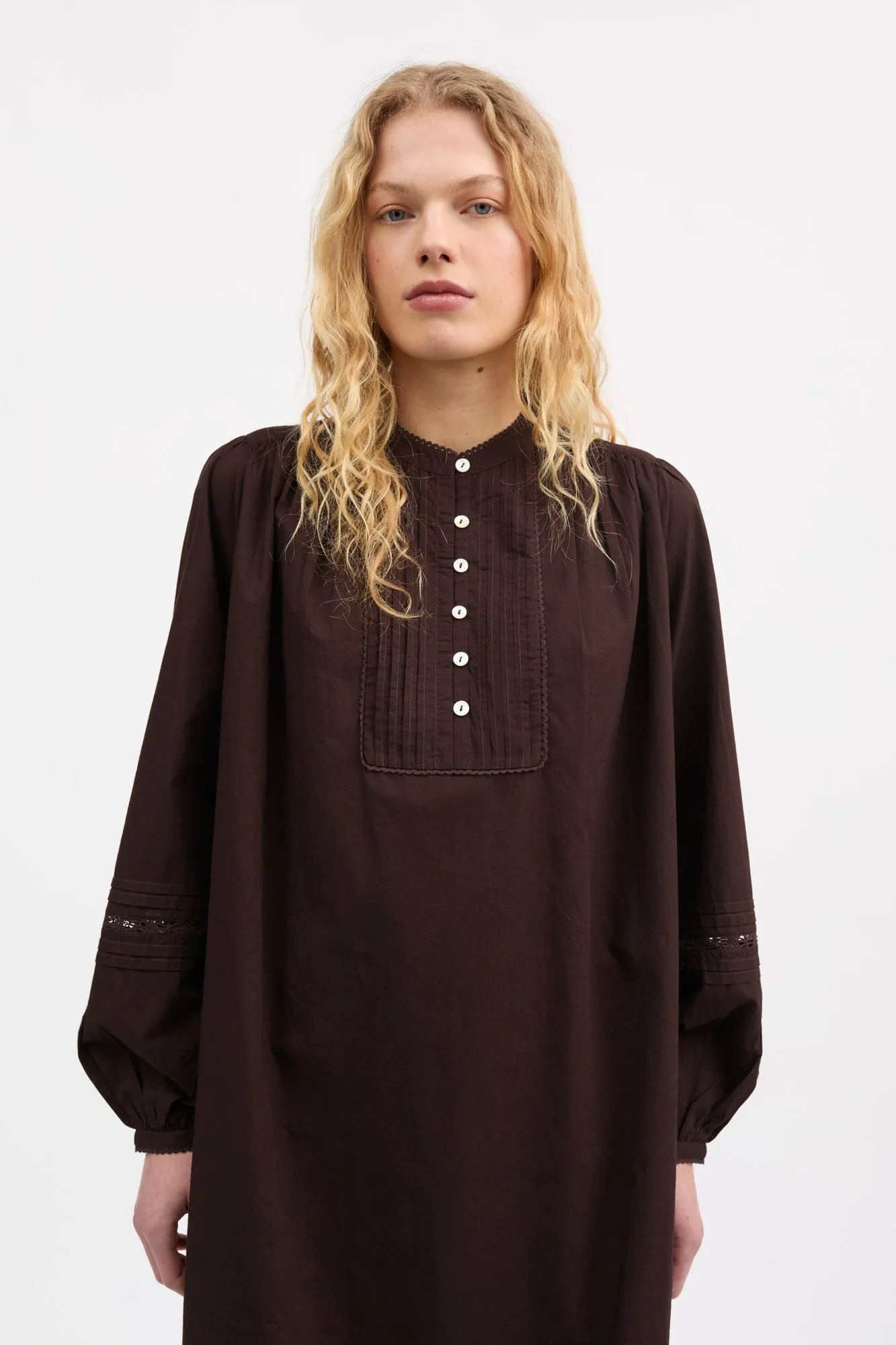 Leaf shirtdress - Dark brown sold by Skall Studio product image thumbnail 3