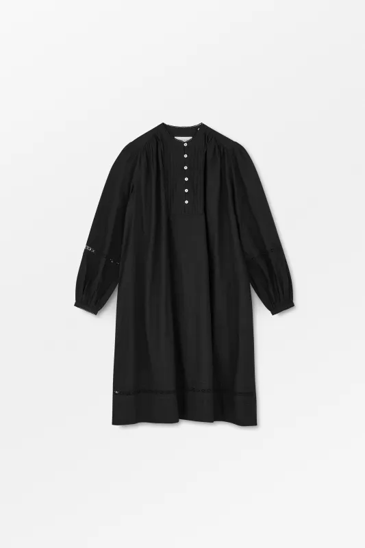 Leaf shirtdress - Black made by Skall Studio