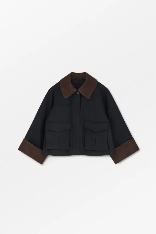 Gaby city jacket - Black/Brown made by Skall Studio