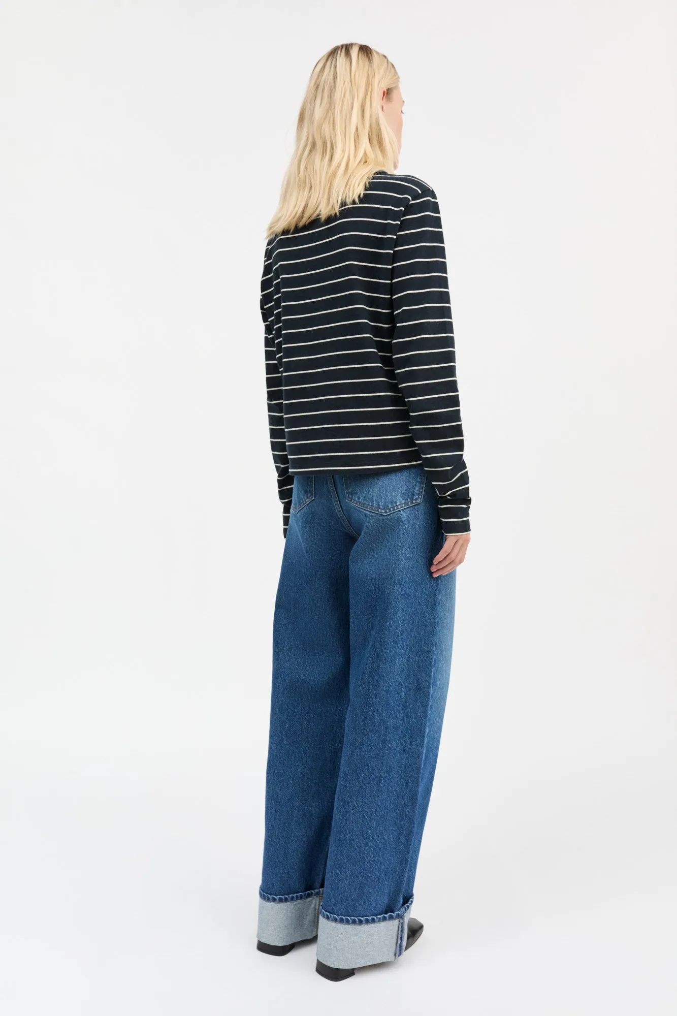 Loui blouse - Navy/White stripe sold by Skall Studio product image thumbnail 4