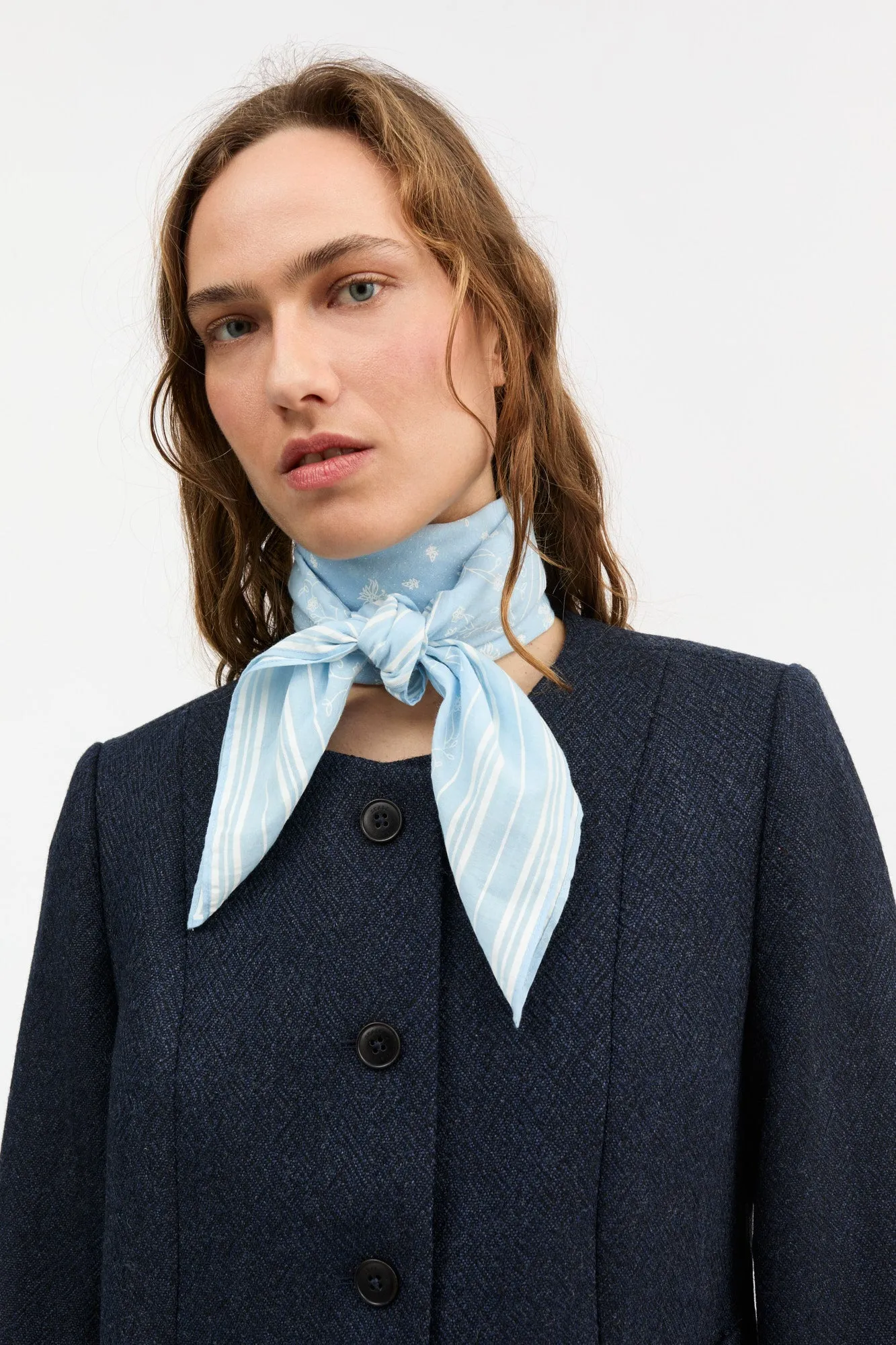 Skall classic scarf 90x90 - Sky blue sold by Skall Studio product image thumbnail 2