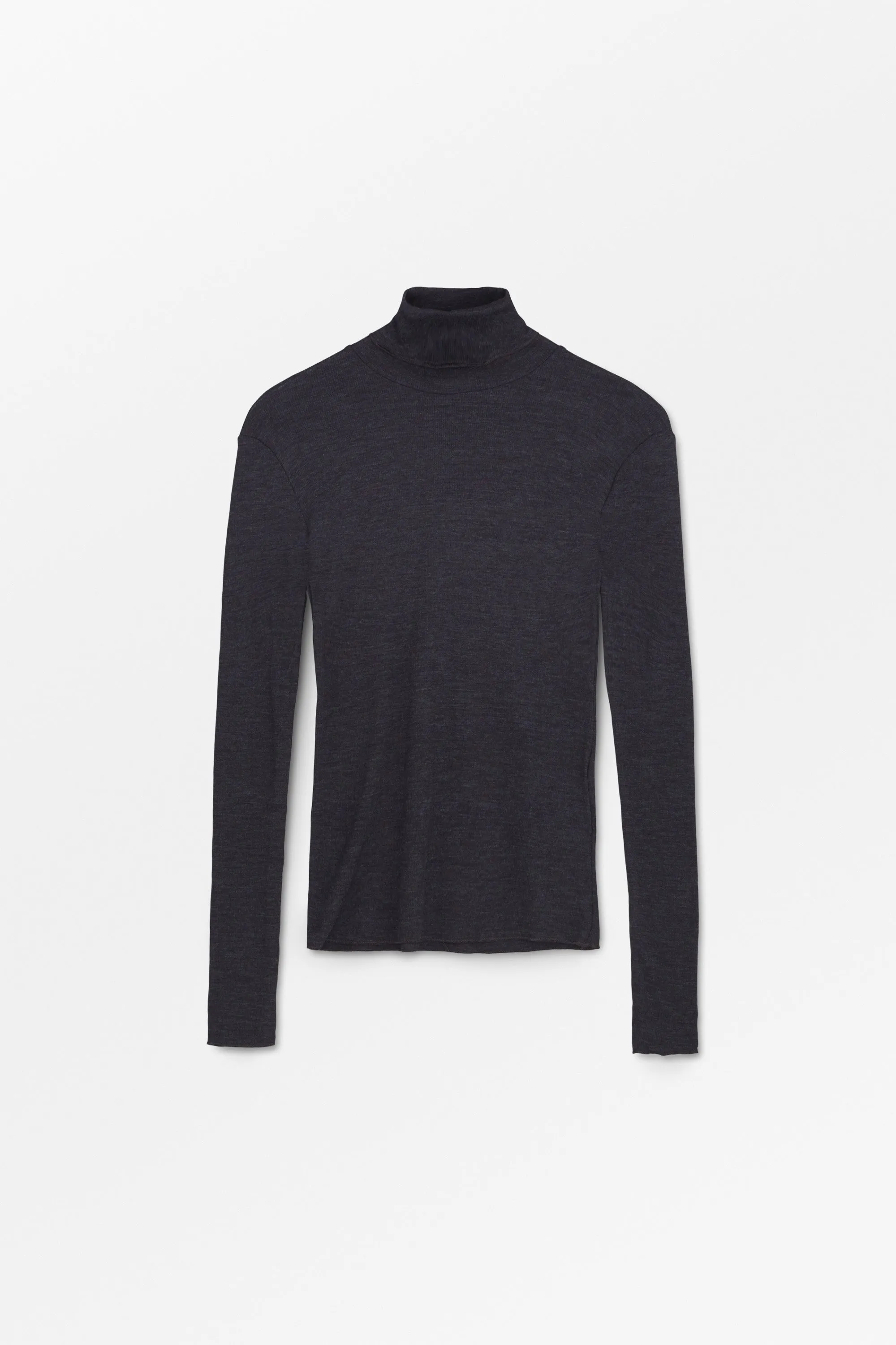 Amy T-neck - Dark Grey Melange sold by Skall Studio