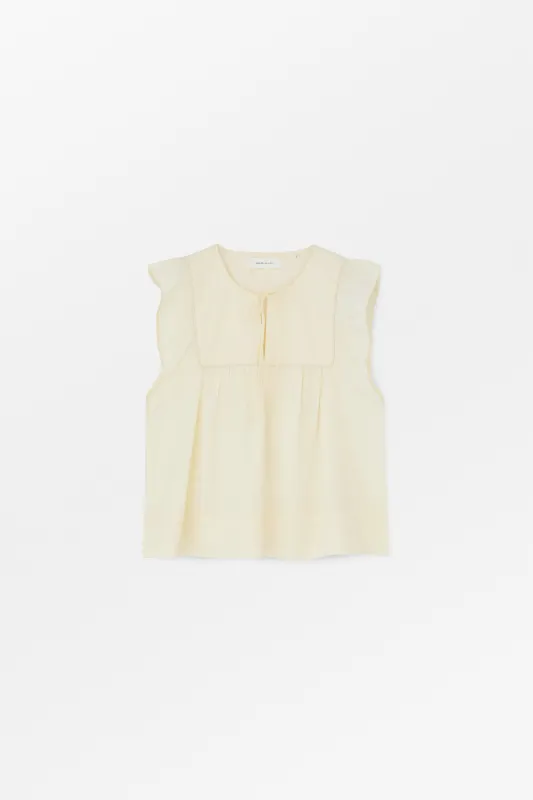 Nadja summer top - Buttermilk sold by Skall Studio