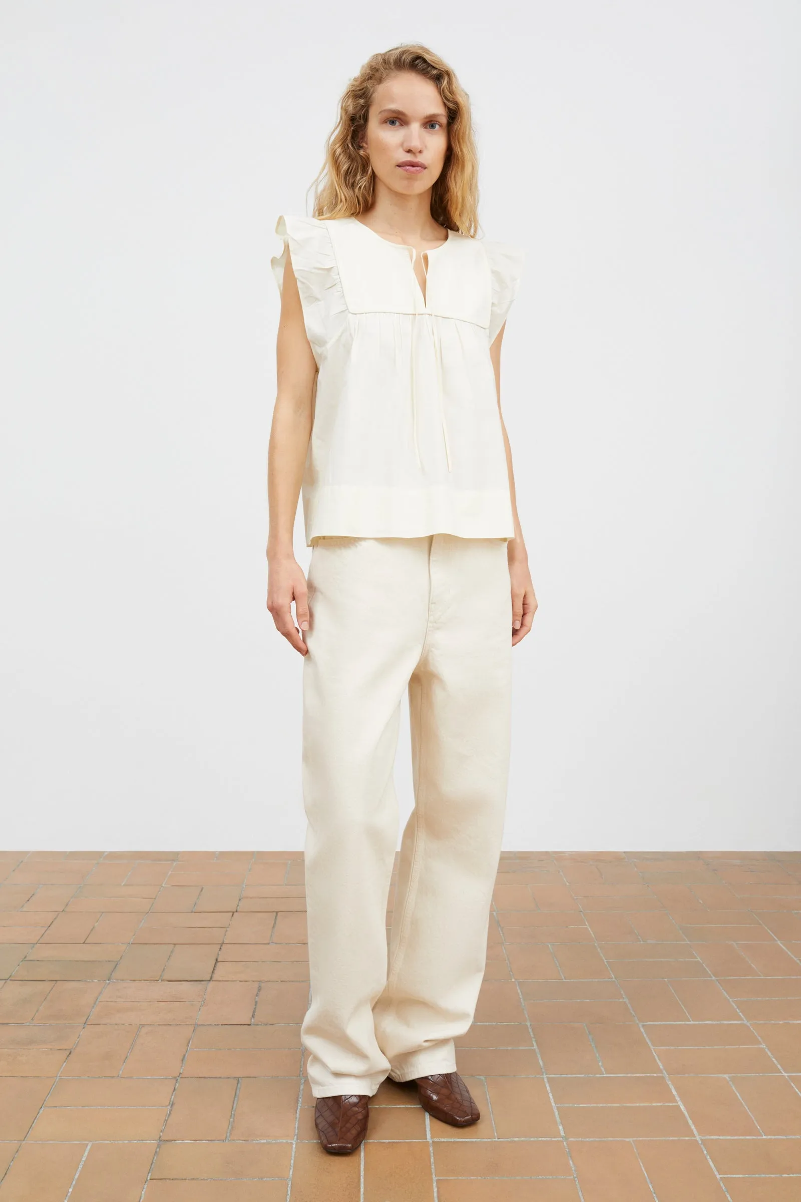 Nadja summer top - Buttermilk sold by Skall Studio product image thumbnail 3