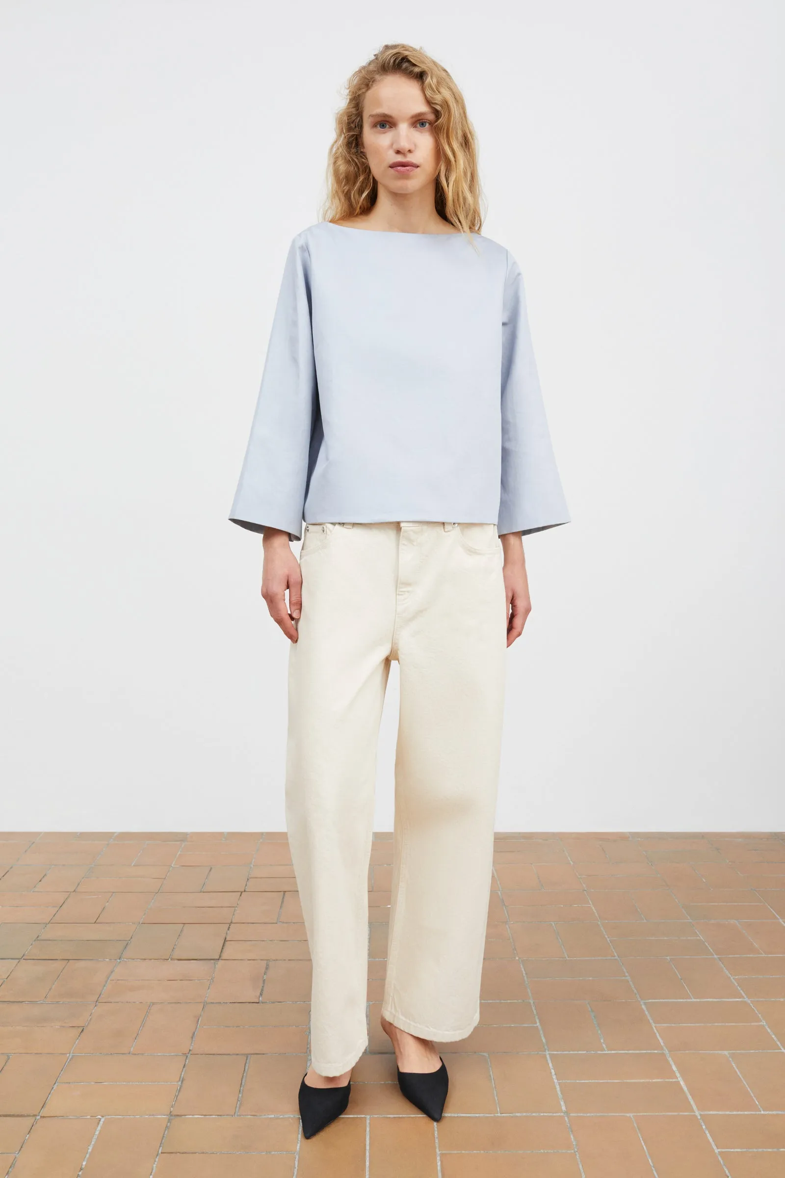 Alma blouse - Dusty blue sold by Skall Studio product image thumbnail 3