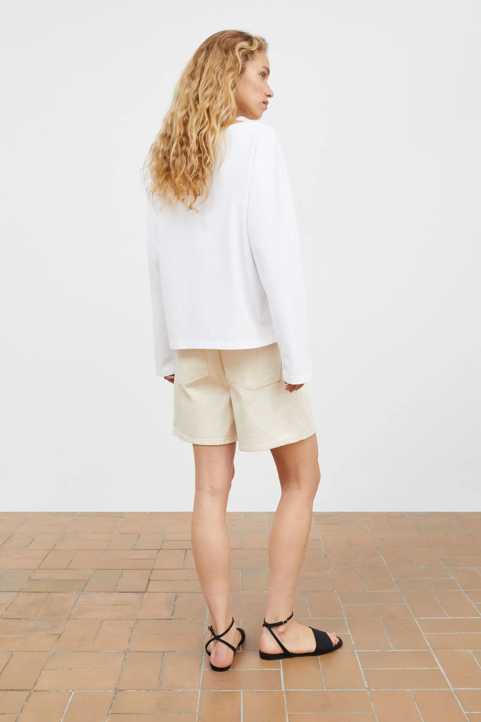 Willie shorts - Ecru sold by Skall Studio product image thumbnail 4