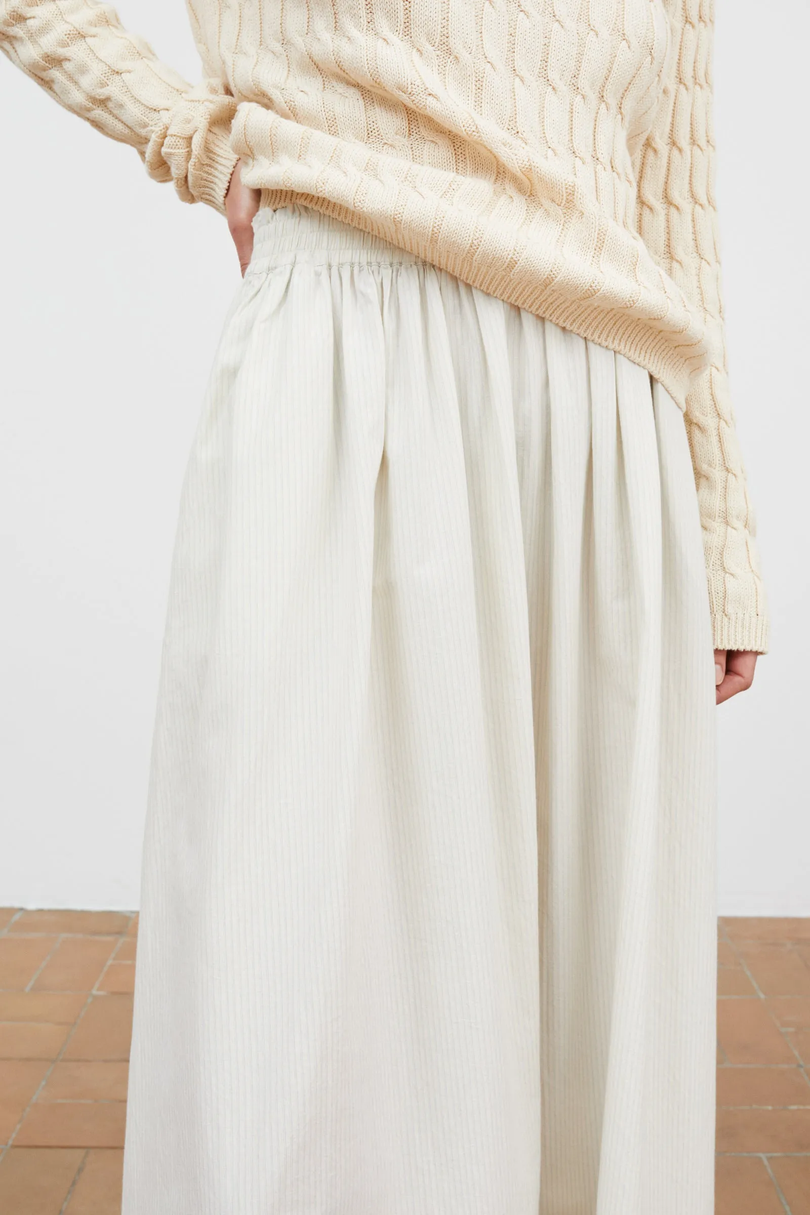 Dagny skirt - Light blue/White stripe sold by Skall Studio product image thumbnail 3