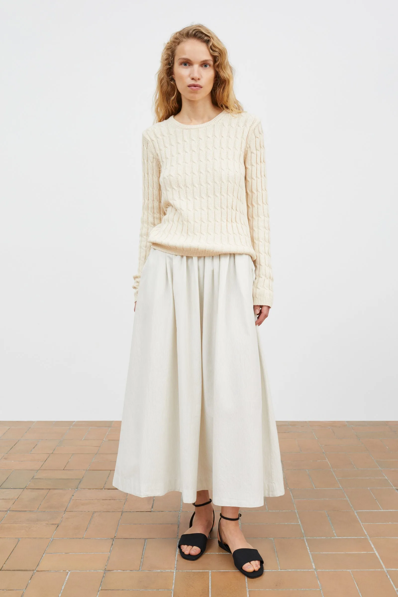 Dagny skirt - Light blue/White stripe sold by Skall Studio product image thumbnail 2