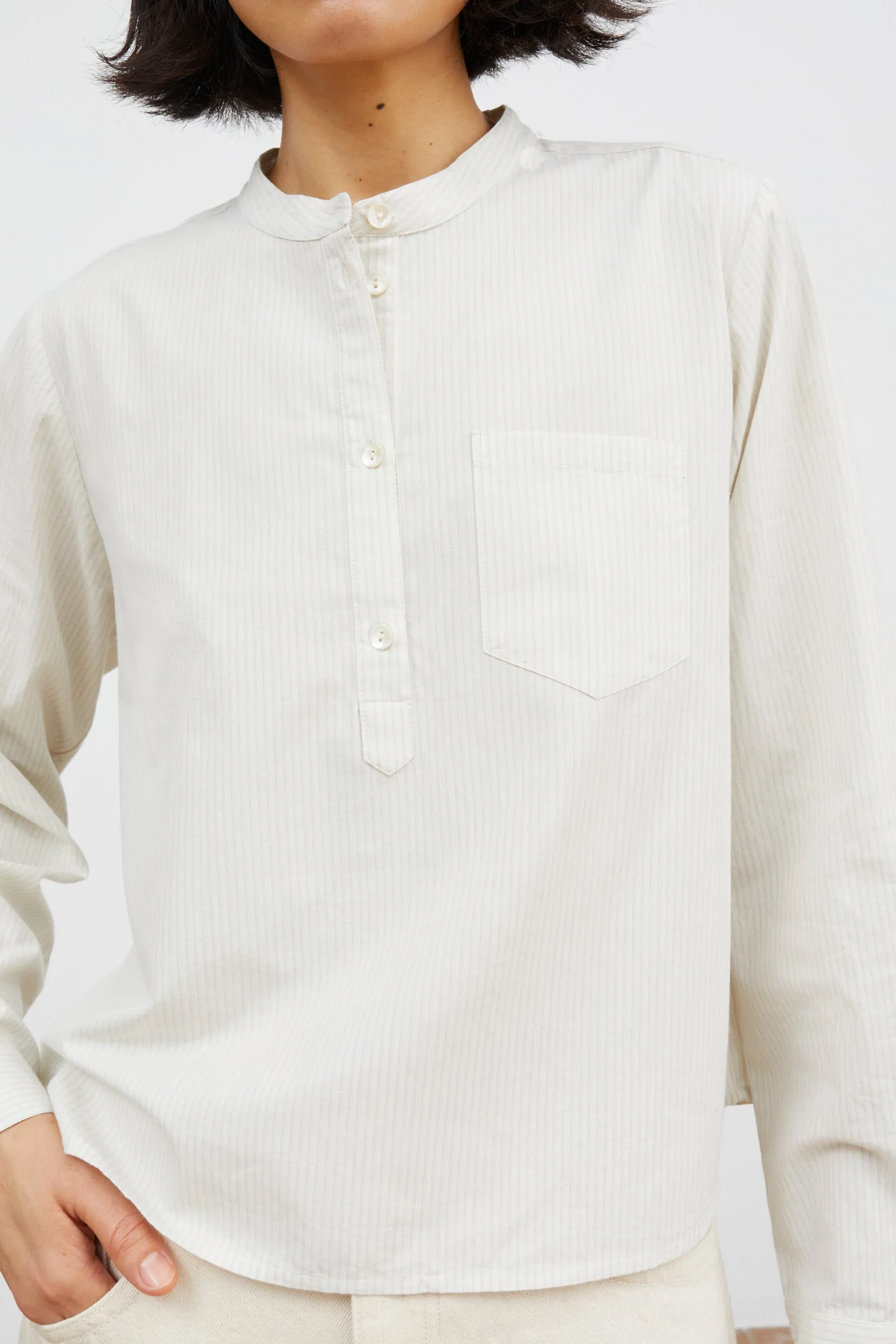 Agnes shirt - Light blue/White stripe sold by Skall Studio product image thumbnail 2