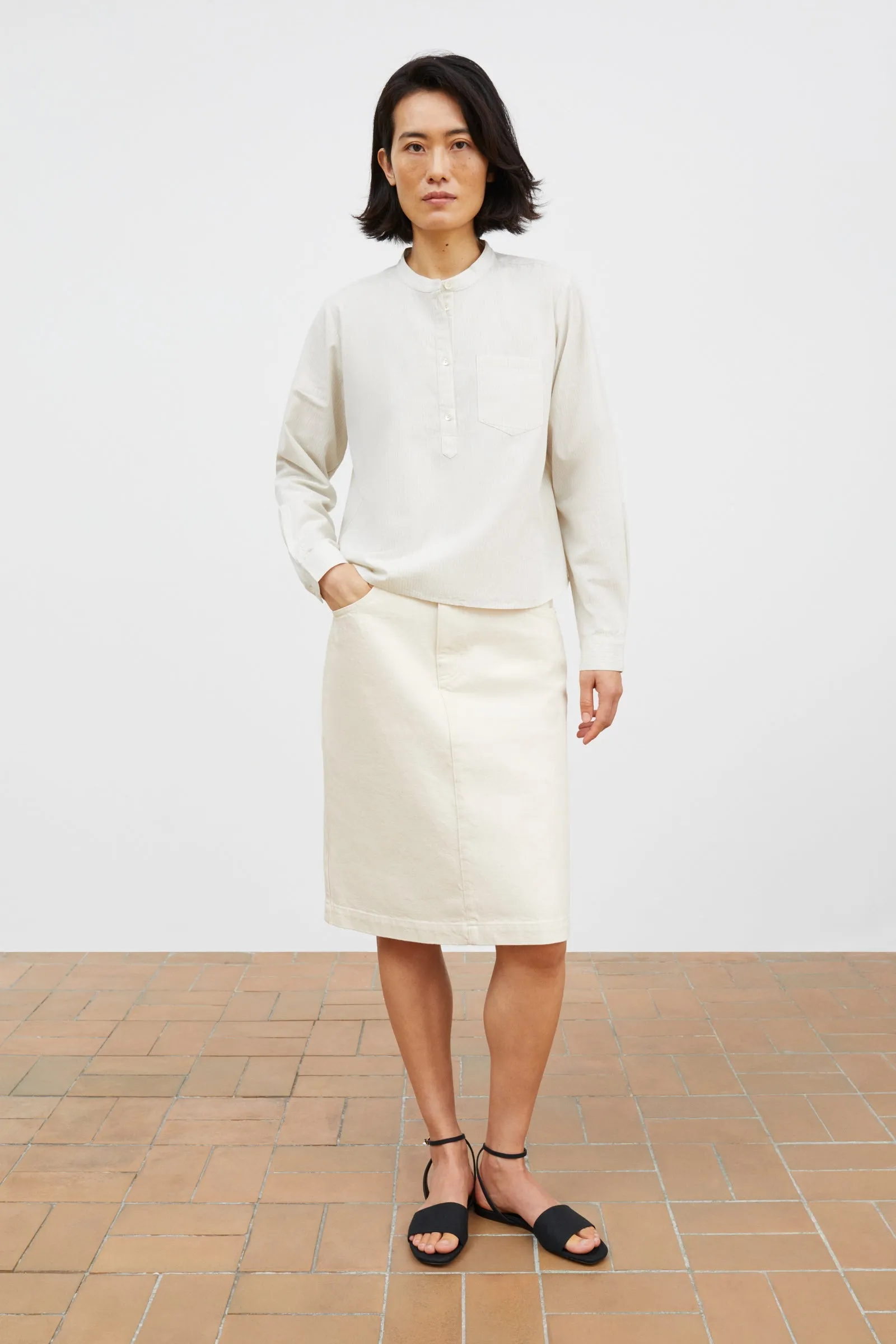 Agnes shirt - Light blue/White stripe sold by Skall Studio product image thumbnail 3