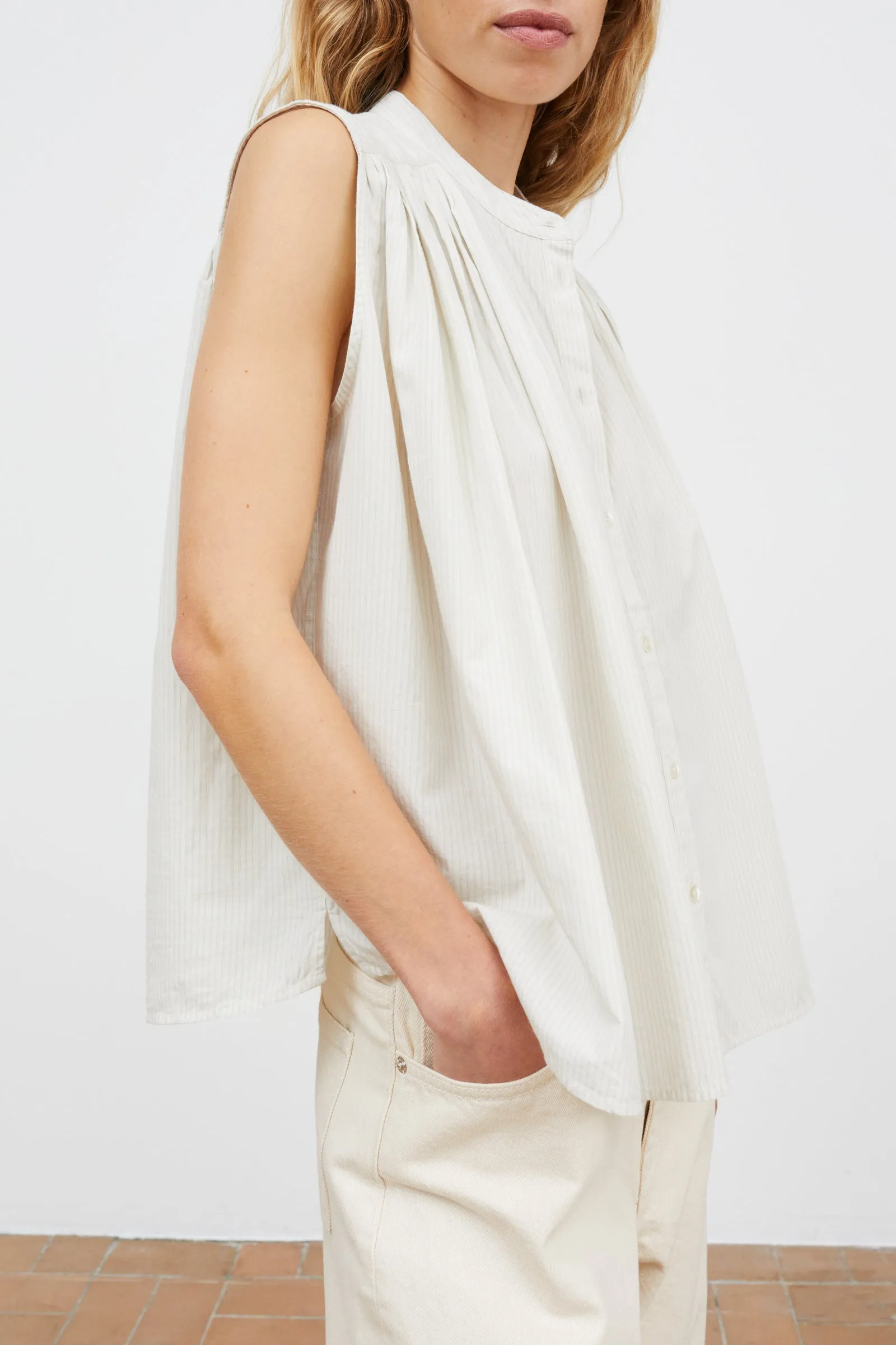 Louise top - Light blue/White stripe sold by Skall Studio product image thumbnail 3