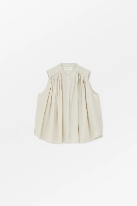 Louise top - Light blue/White stripe made by Skall Studio