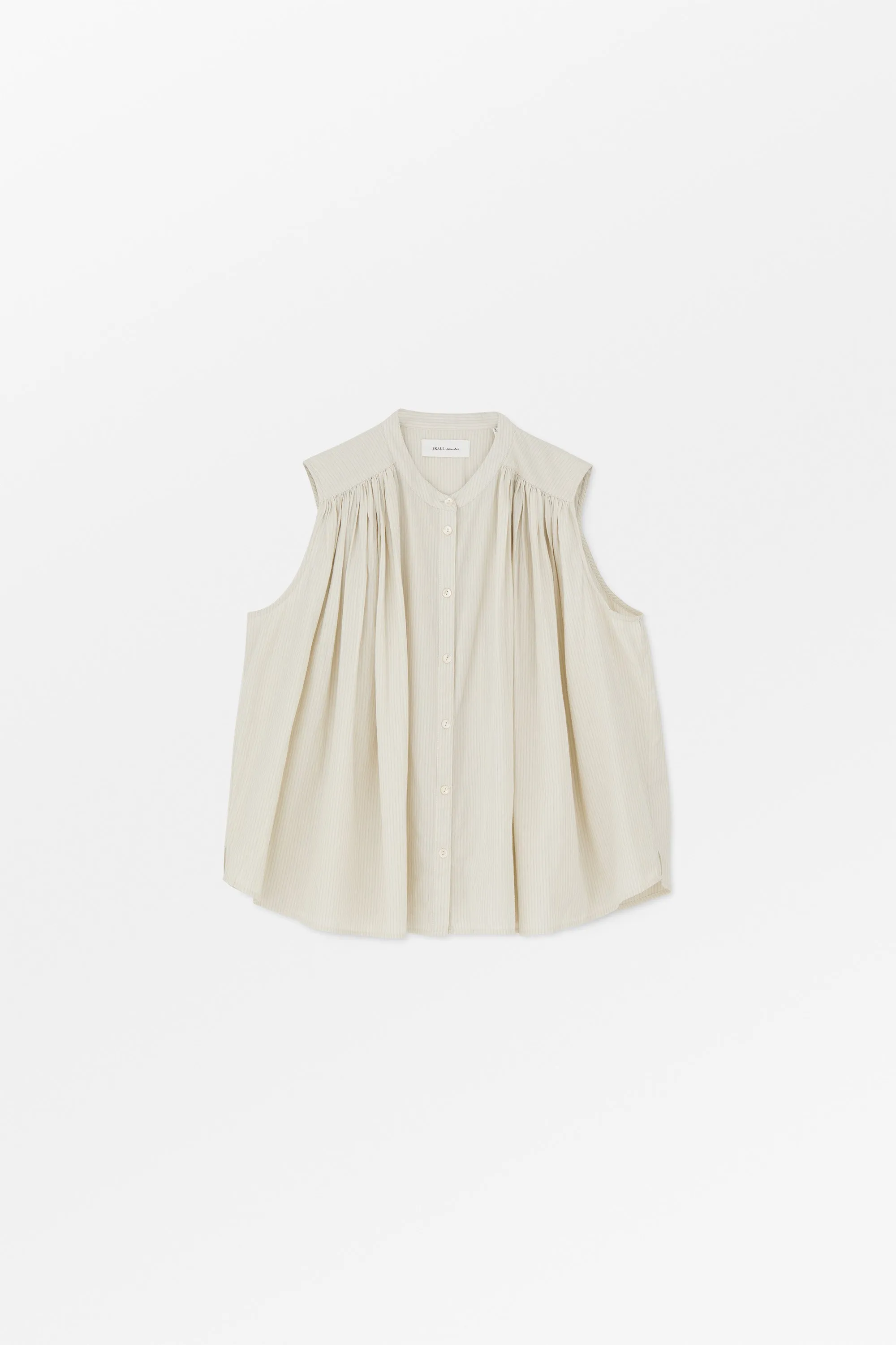 Louise top - Light blue/White stripe sold by Skall Studio