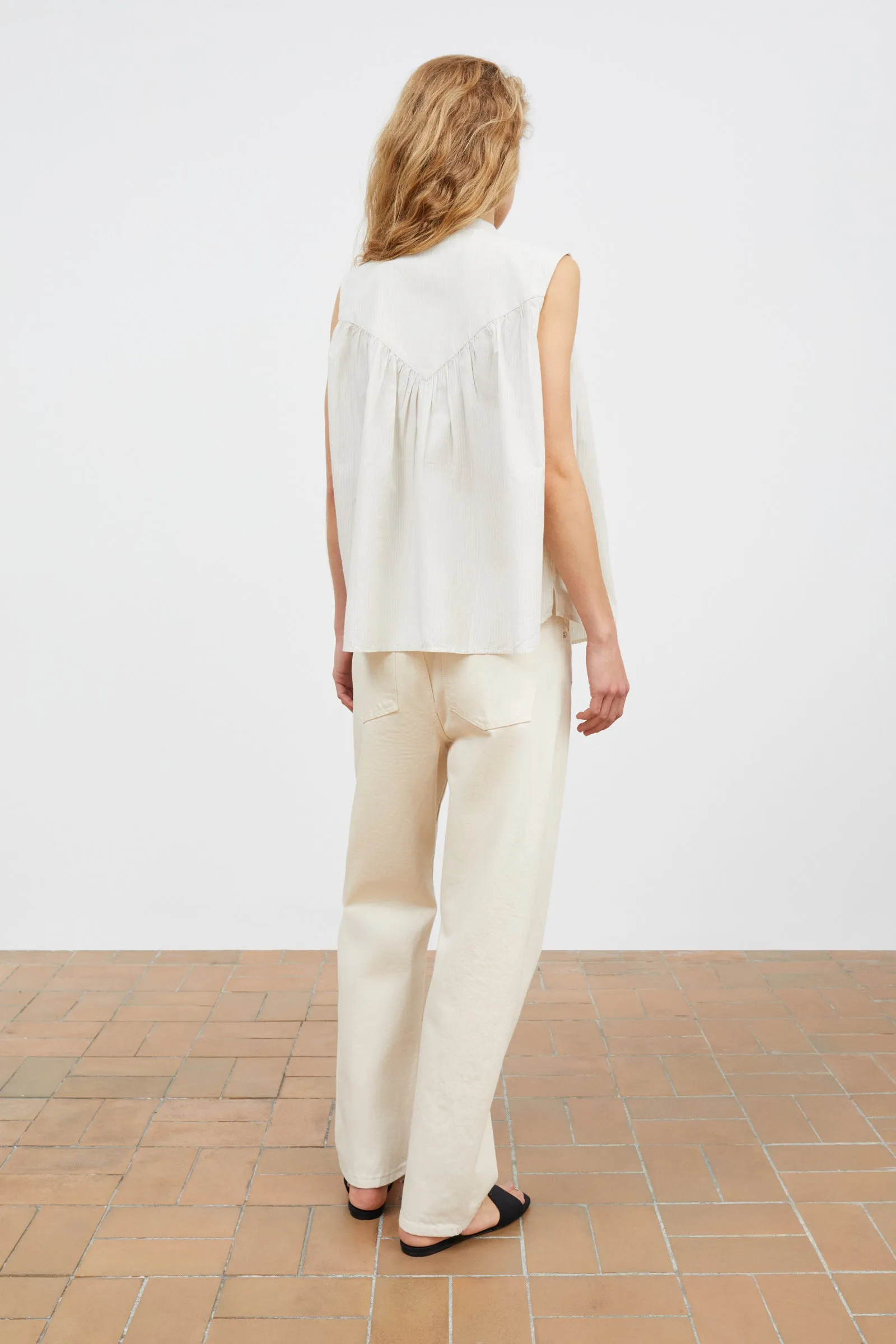 Louise top - Light blue/White stripe sold by Skall Studio product image thumbnail 4