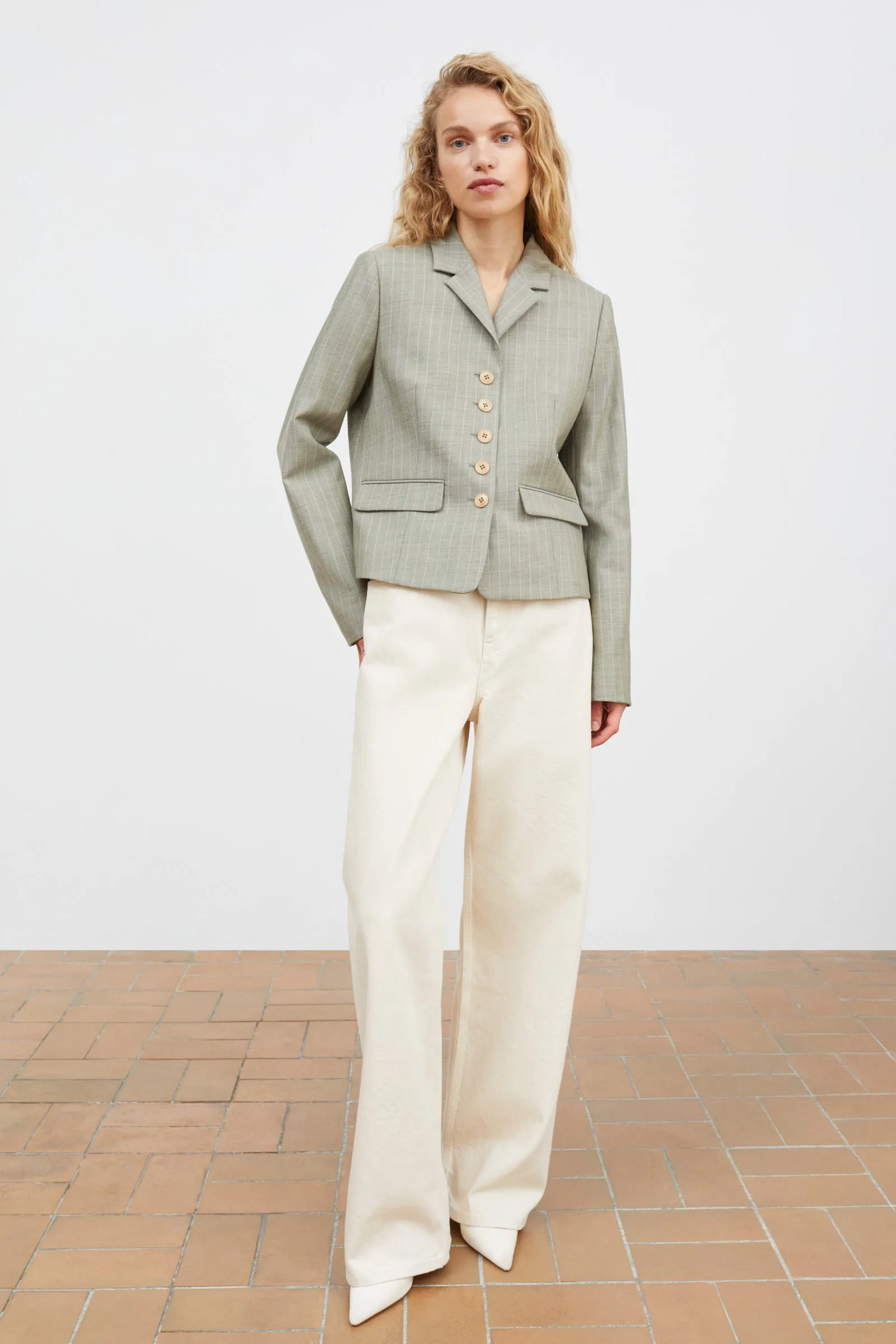 Blond jacket - Light grey/Ecru sold by Skall Studio product image thumbnail 3