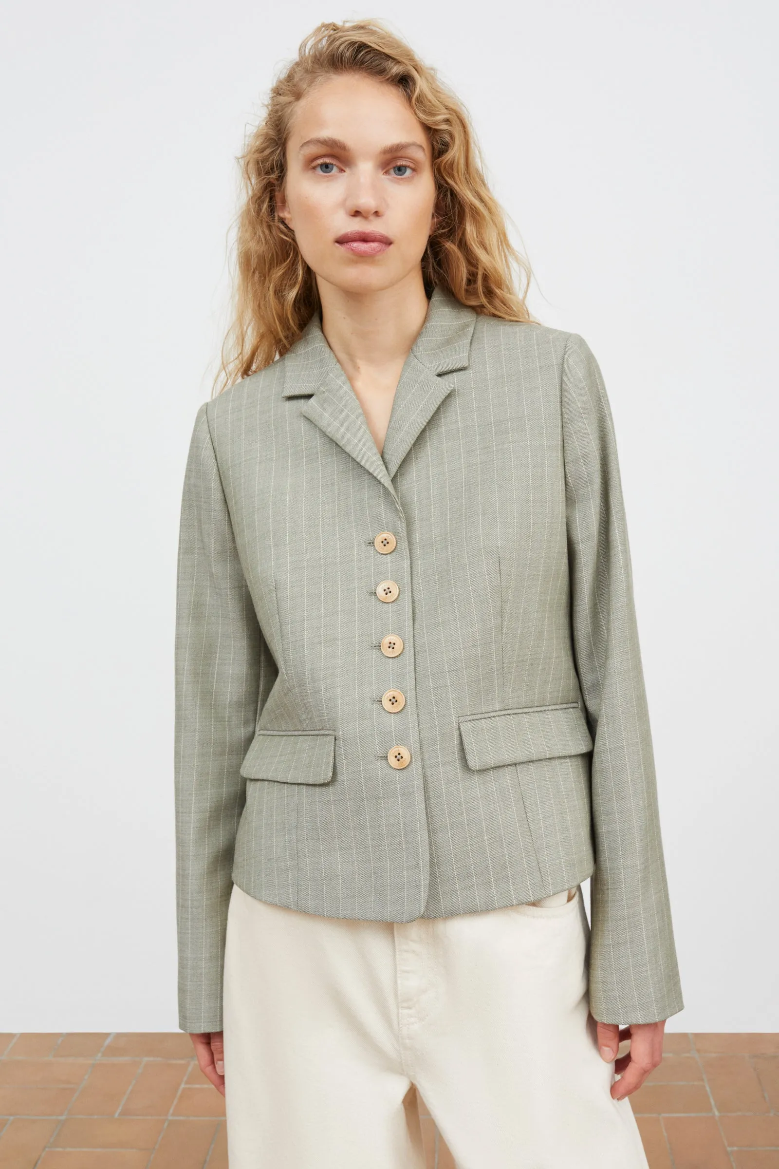 Blond jacket - Light grey/Ecru sold by Skall Studio product image thumbnail 2