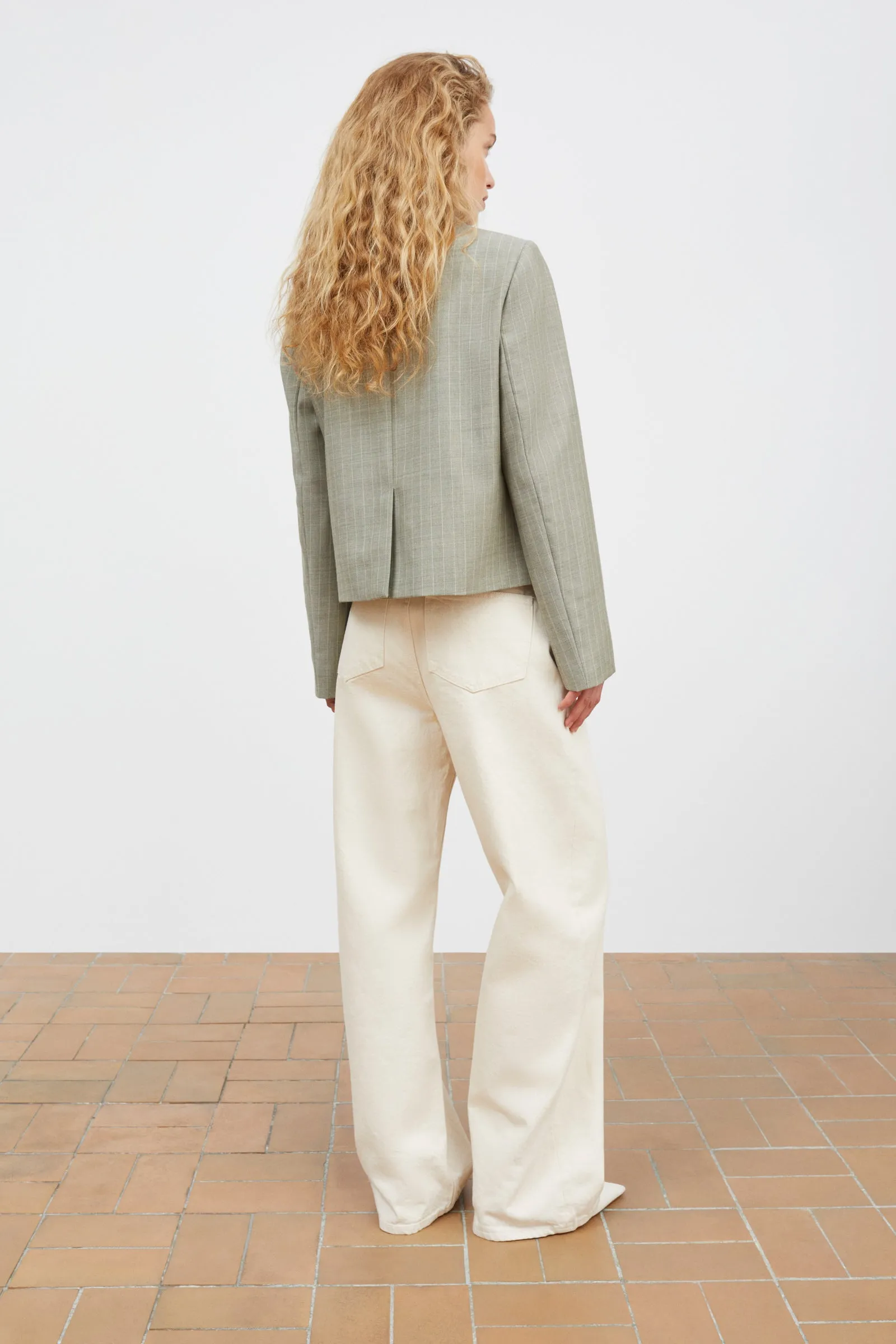 Blond jacket - Light grey/Ecru sold by Skall Studio product image thumbnail 4