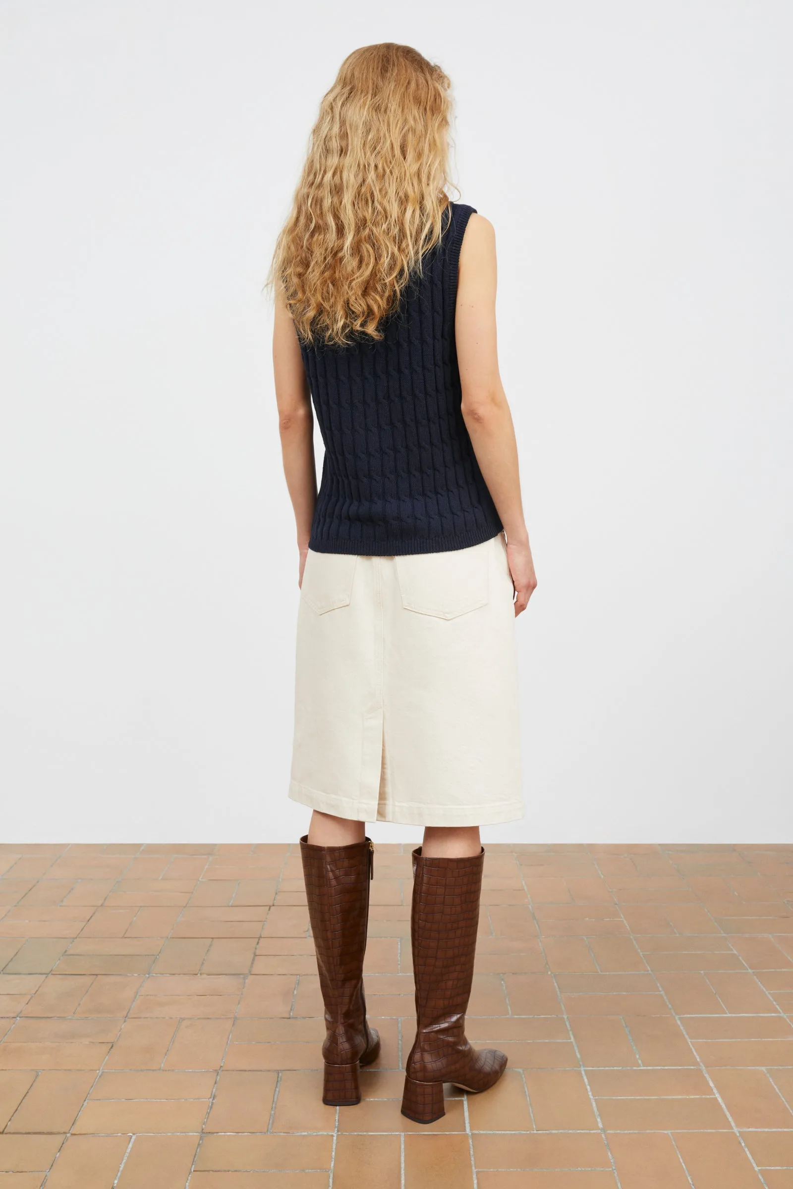 Cora top - Dark navy sold by Skall Studio product image thumbnail 4