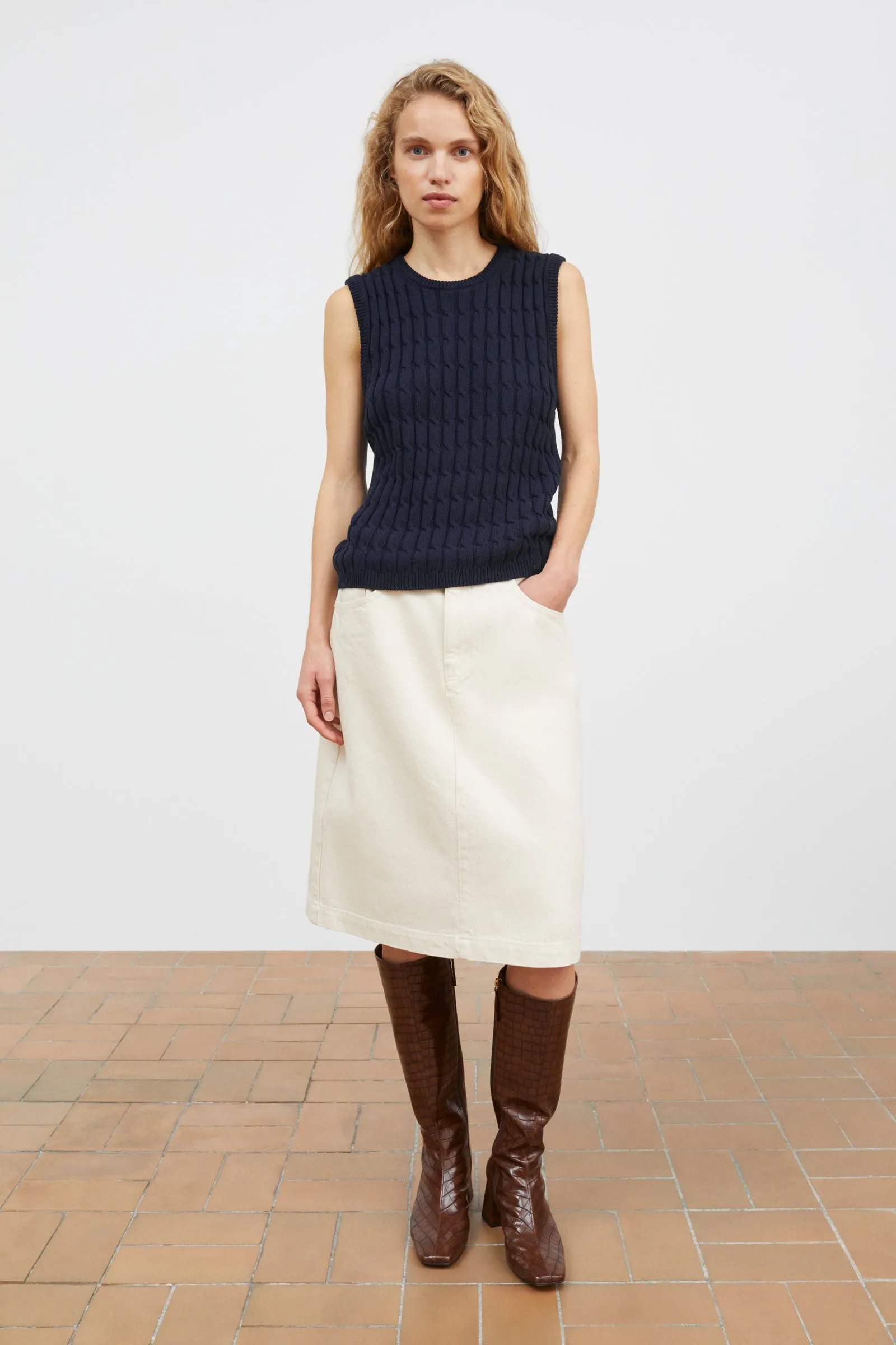 Cora top - Dark navy sold by Skall Studio product image thumbnail 3