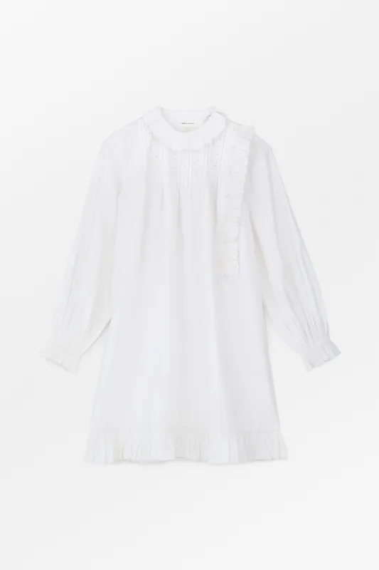 Iris dress - Optic white made by Skall Studio