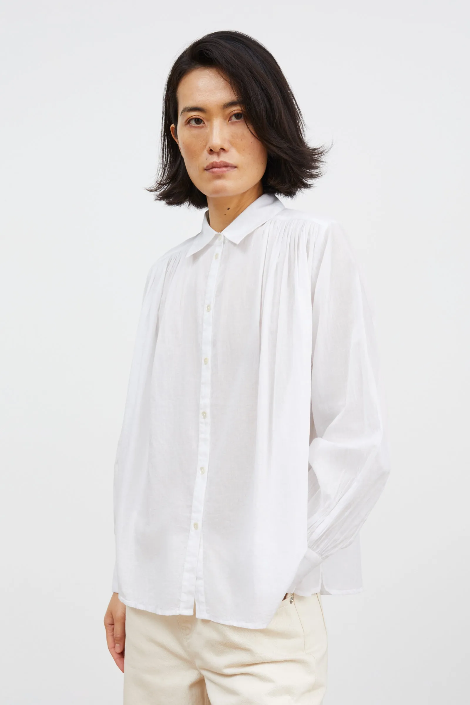 Louise shirt - Optic white sold by Skall Studio product image thumbnail 2