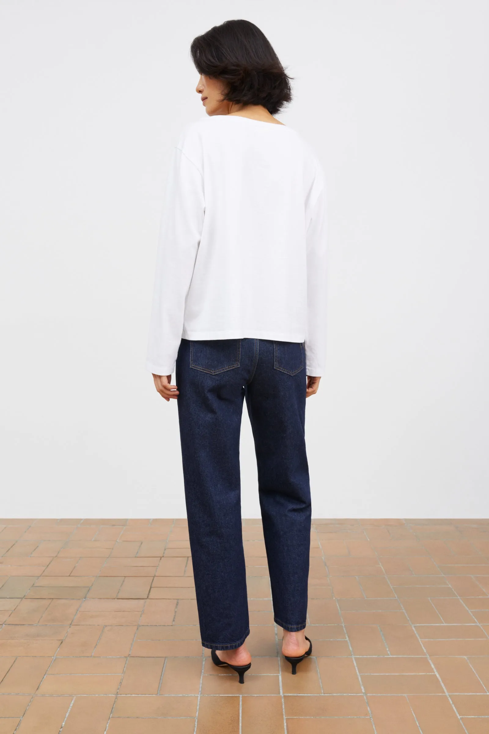 Loui oversized blouse - Optic white sold by Skall Studio product image thumbnail 4