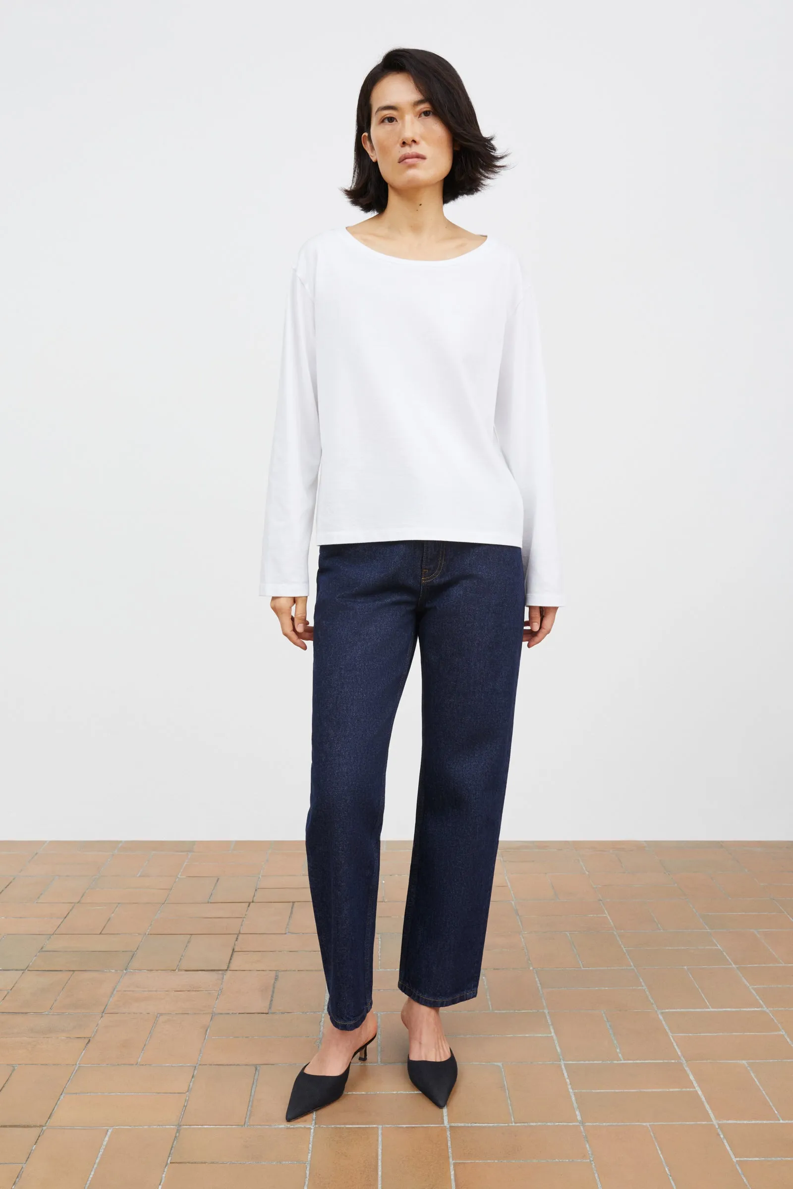 Loui oversized blouse - Optic white sold by Skall Studio product image thumbnail 2