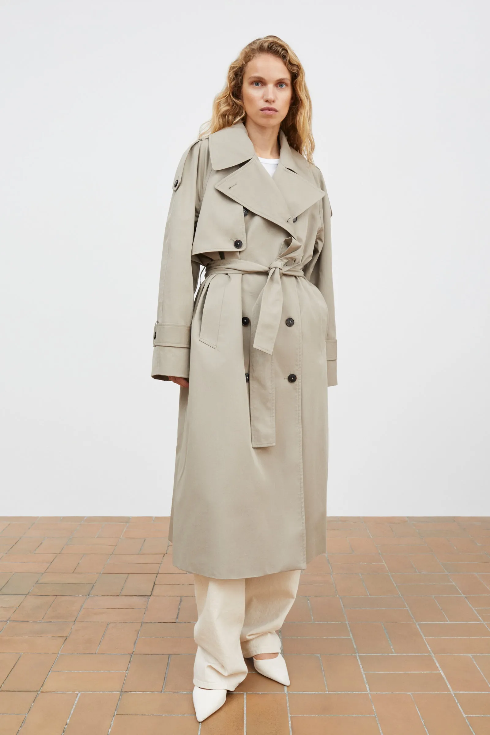 Mahsa trenchcoat - Stone moss sold by Skall Studio product image thumbnail 2