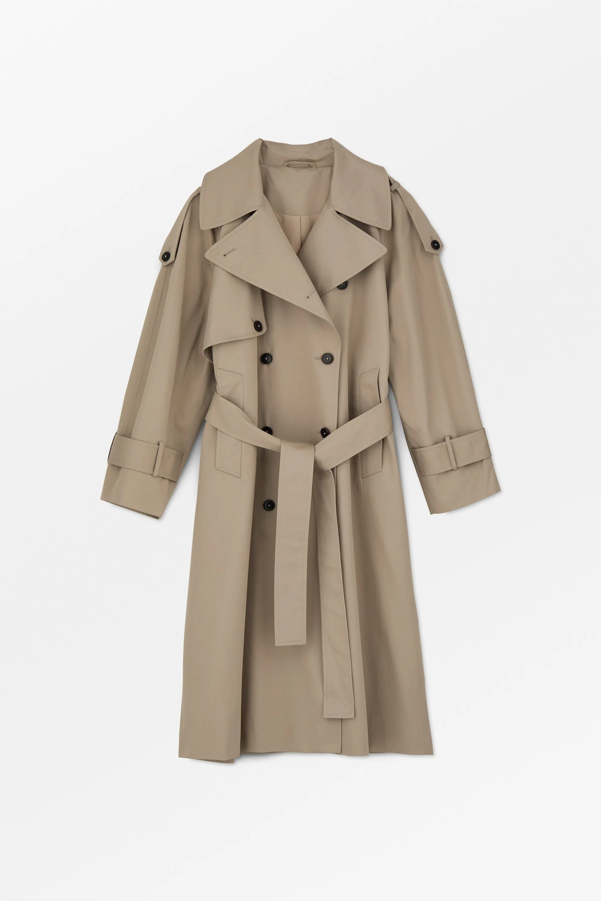 Mahsa trenchcoat - Stone moss sold by Skall Studio