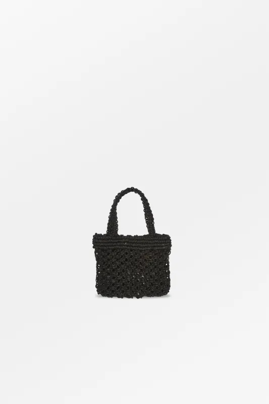 Nola micro straw bag - Black sold by Skall Studio