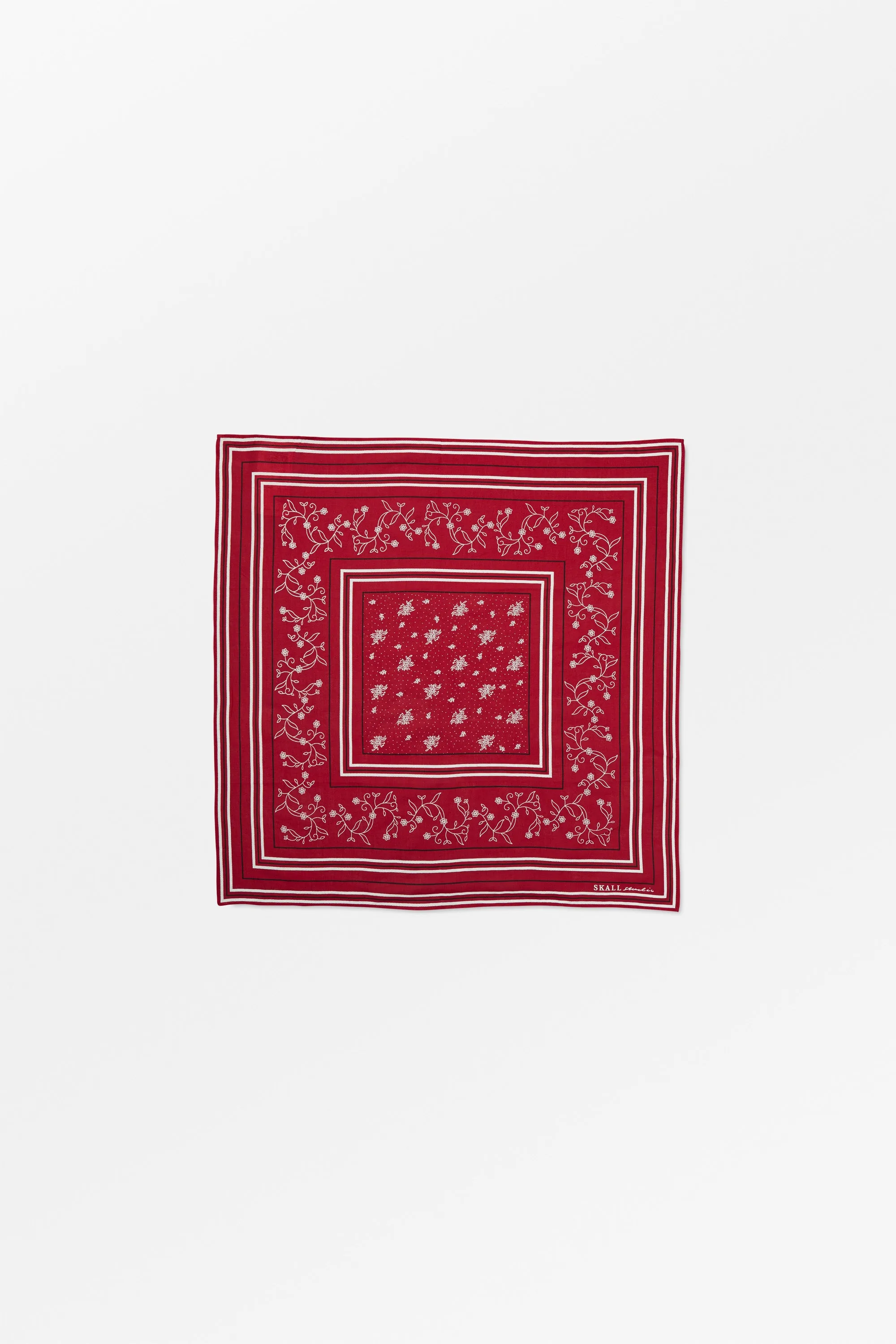 Skall classic scarf 55x55 - Aurora red sold by Skall Studio