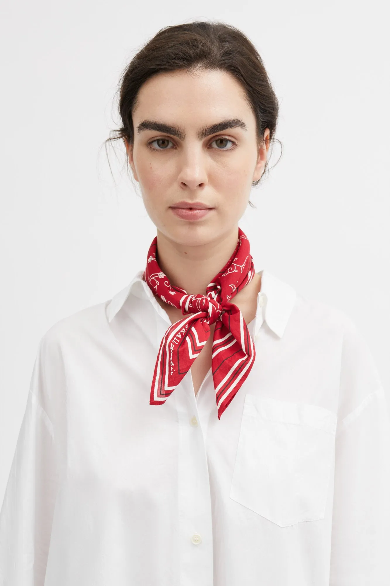 Skall classic scarf 55x55 - Aurora red sold by Skall Studio product image thumbnail 2