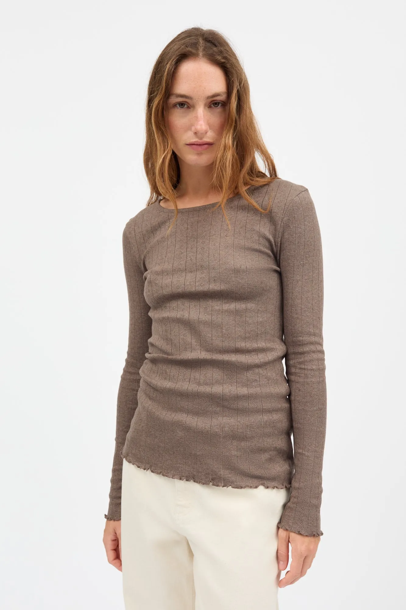 Edie blouse - Brown mélange sold by Skall Studio product image thumbnail 2