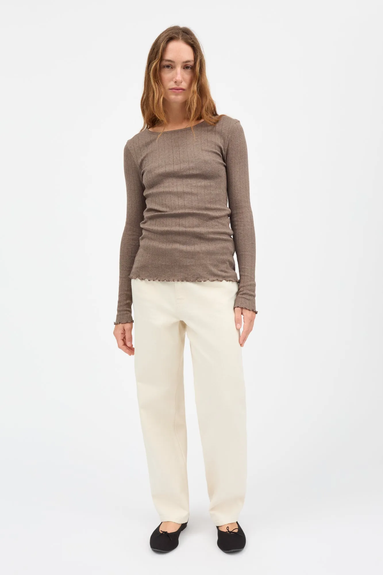 Edie blouse - Brown mélange sold by Skall Studio product image thumbnail 3