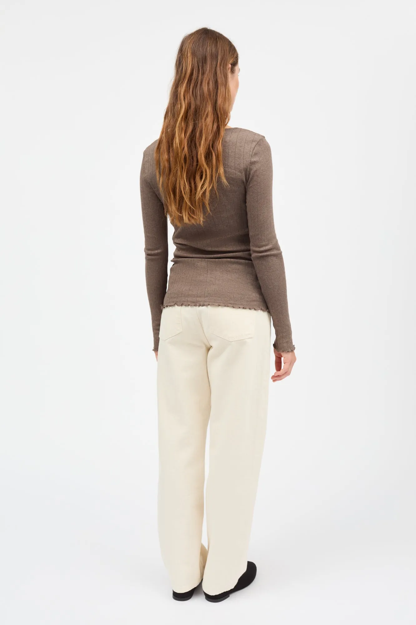 Edie blouse - Brown mélange sold by Skall Studio product image thumbnail 4