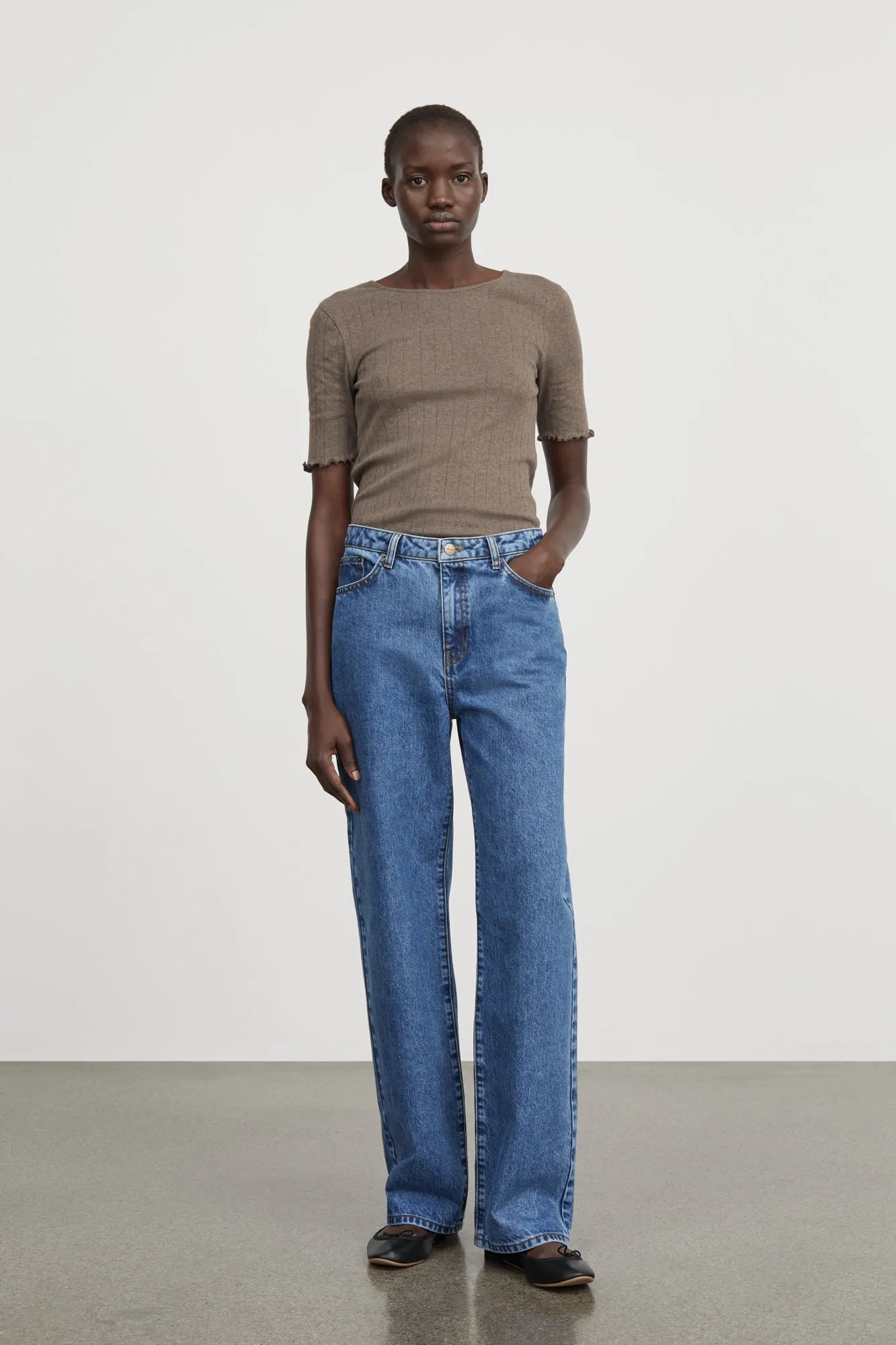 Edie tee - Brown mélange sold by Skall Studio product image thumbnail 3