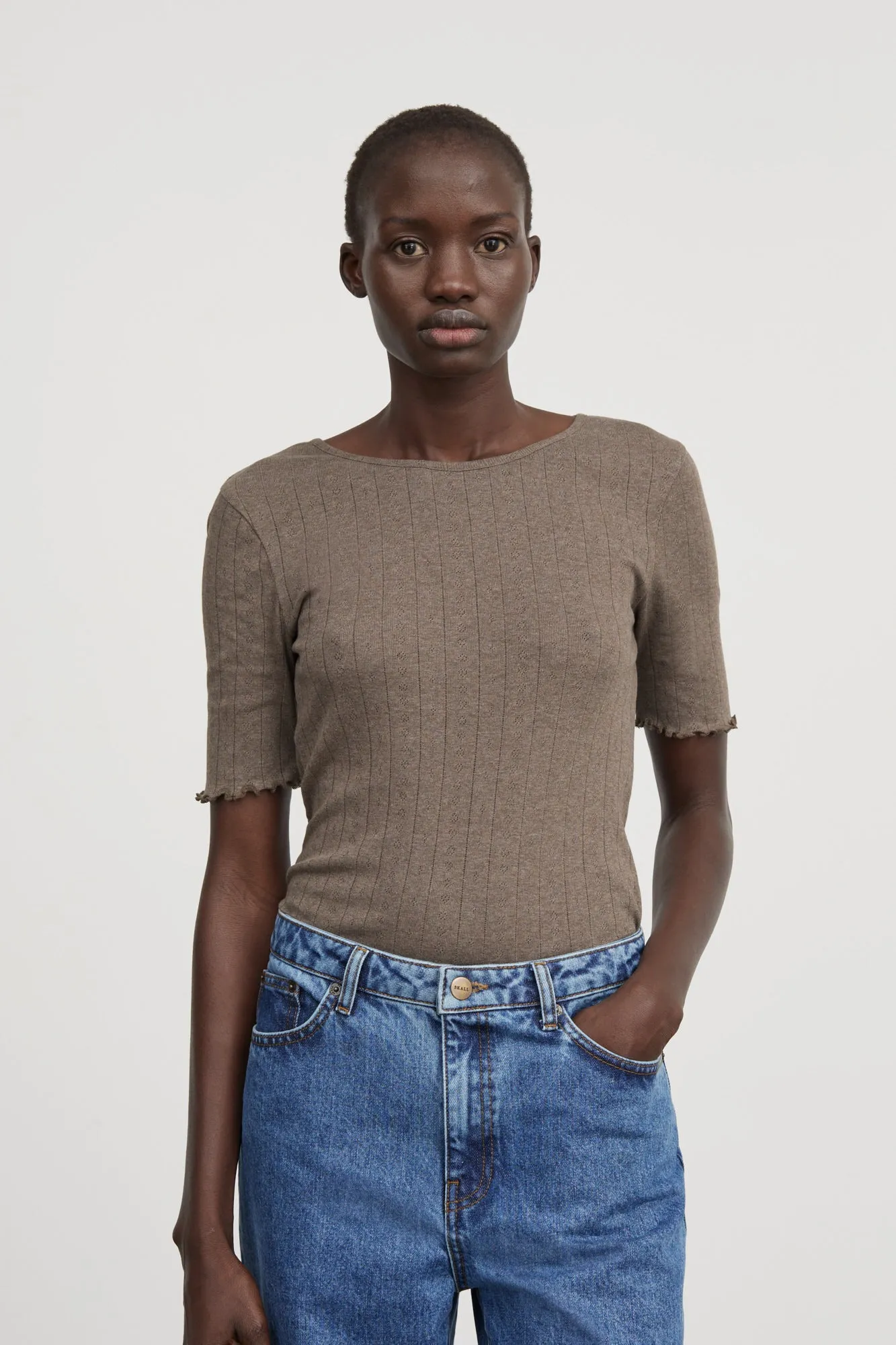 Edie tee - Brown mélange sold by Skall Studio product image thumbnail 2