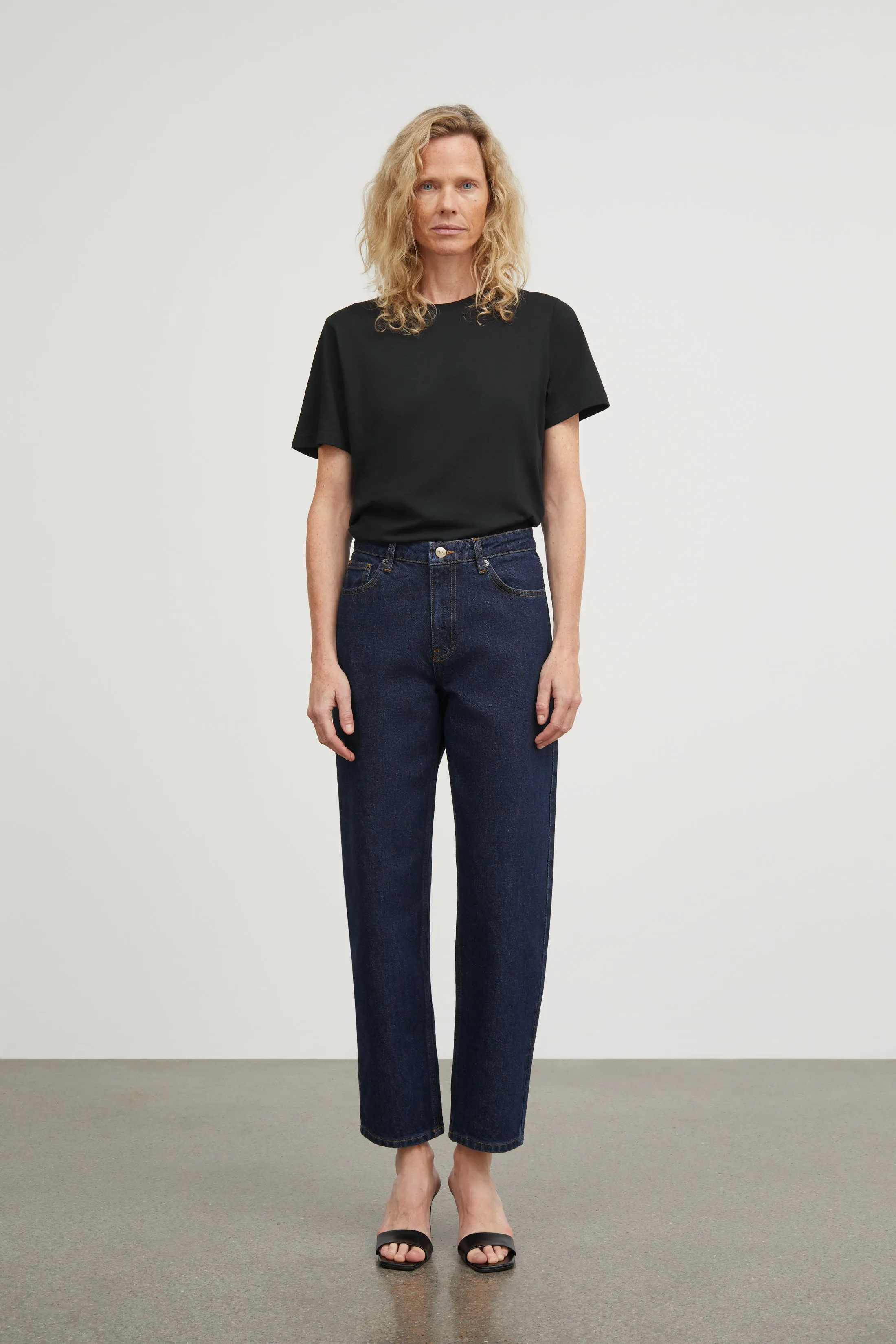 Allison cropped jeans - Indigo blue sold by Skall Studio product image thumbnail 5