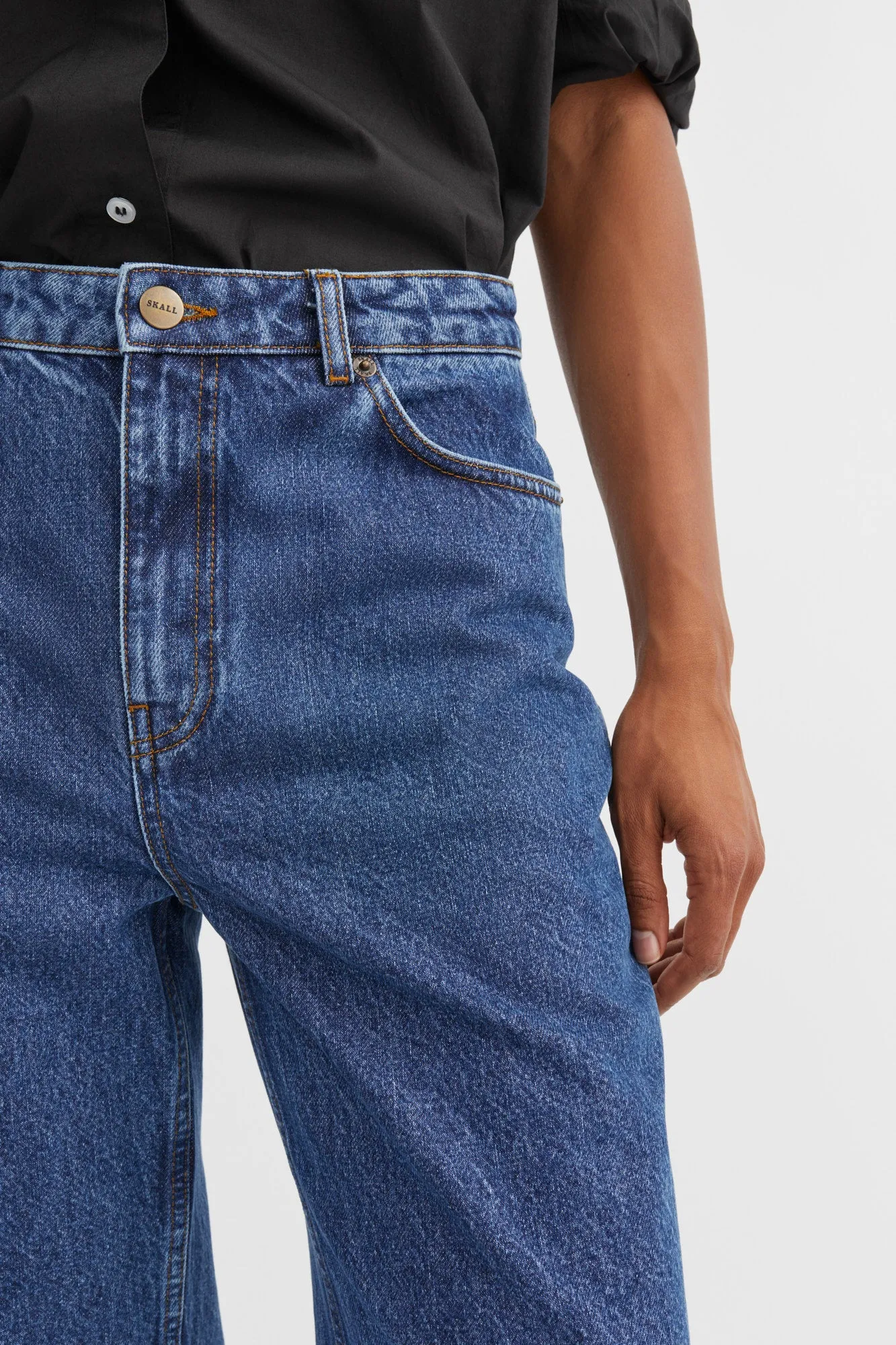 Maddy straight jeans - Mid blue sold by Skall Studio product image thumbnail 3