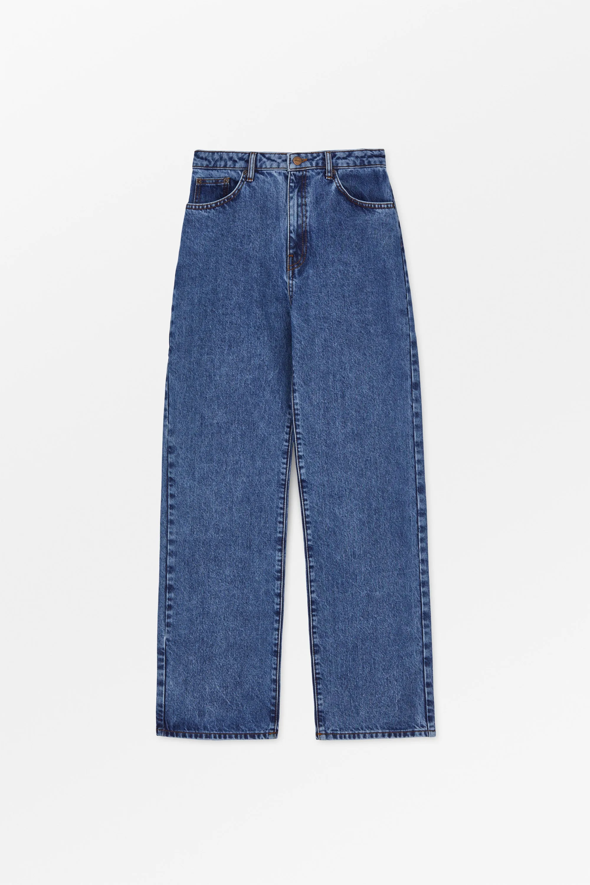 Maddy straight jeans - Mid blue sold by Skall Studio