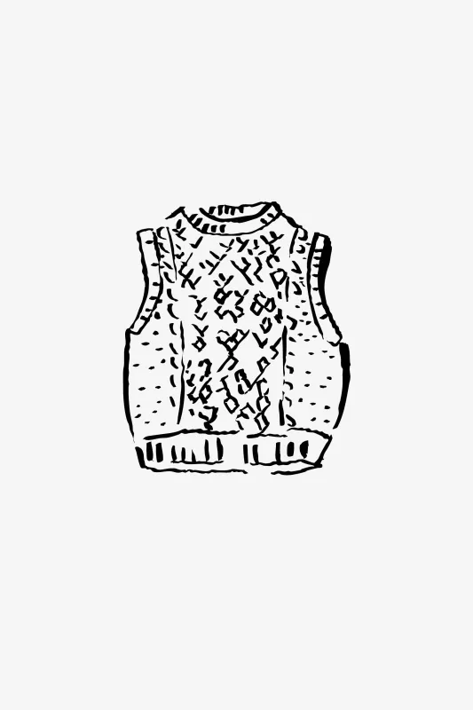 Oda Vest Knitting Pattern made by Skall Studio